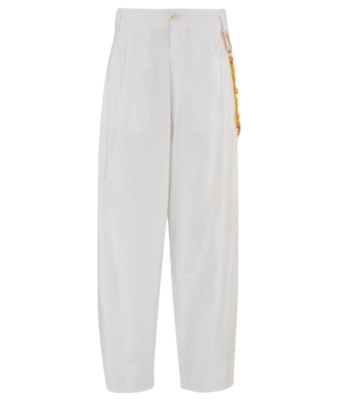 DARKPARK Белые хлопковые прямые брюки, фото 1