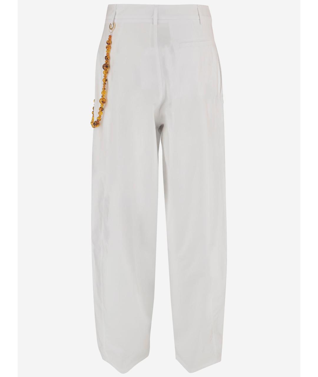 DARKPARK Белые хлопковые прямые брюки, фото 2