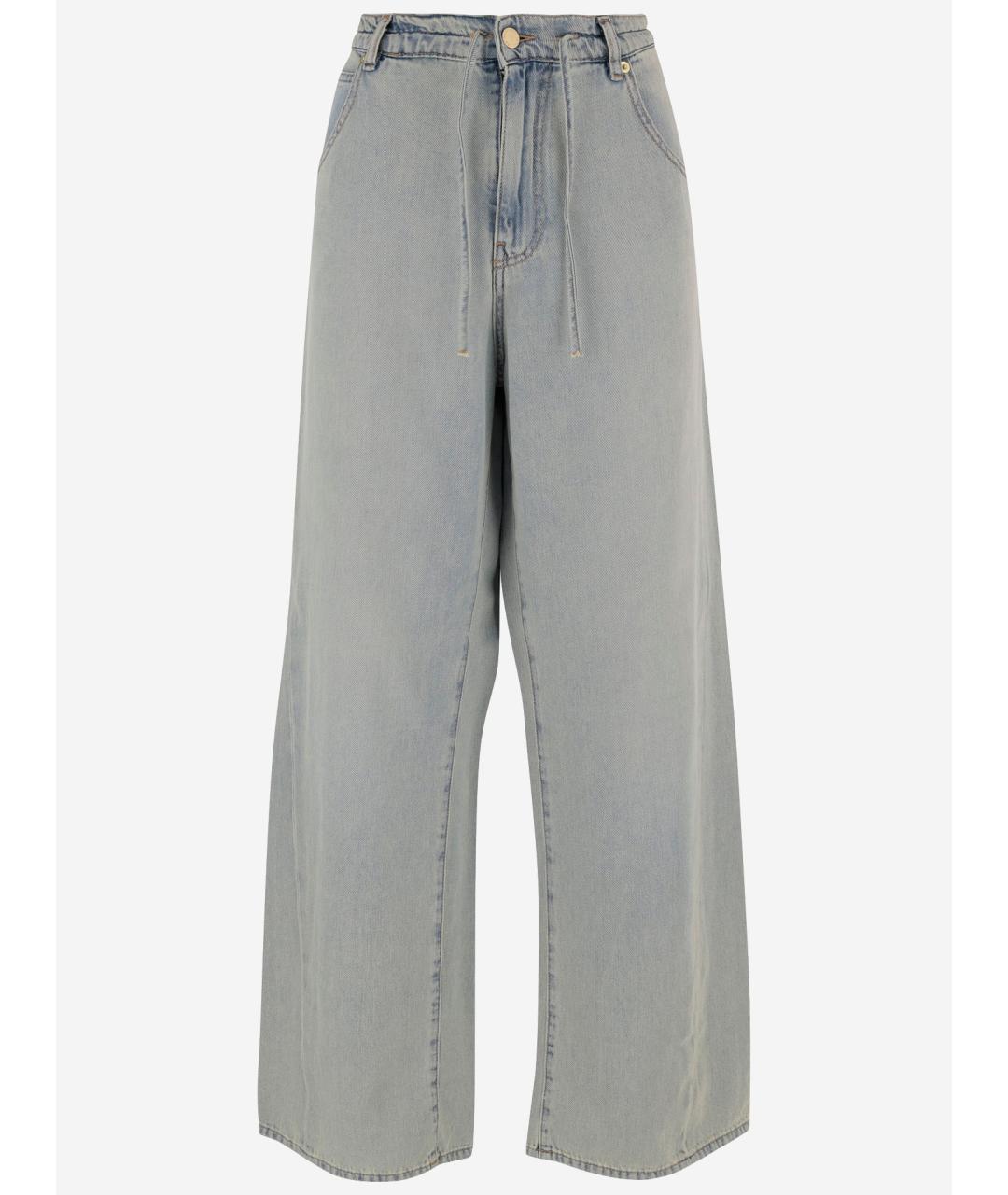 DARKPARK Синие хлопко-лиоцелловые прямые джинсы, фото 4