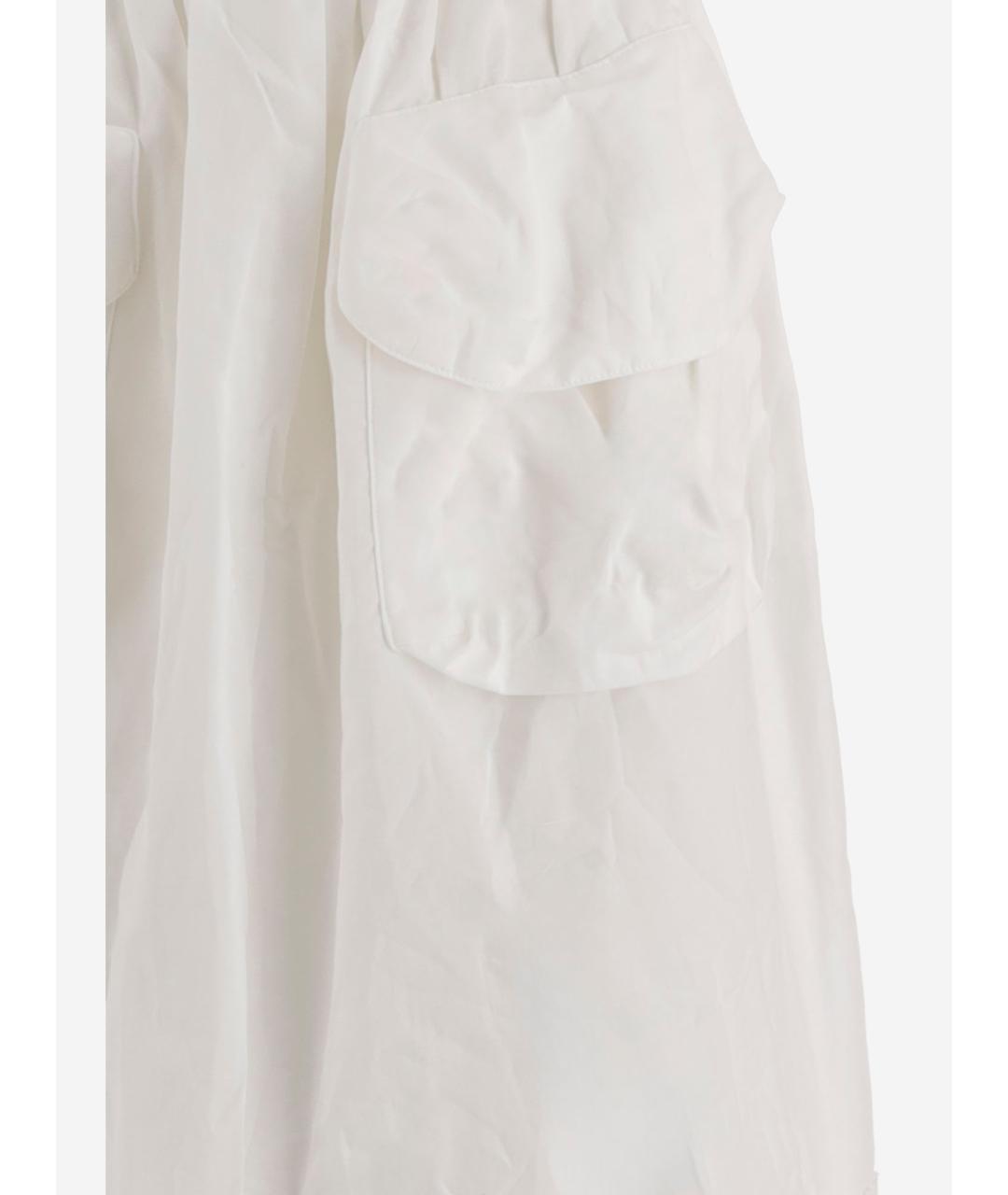 MIU MIU Белая хлопковая юбка миди, фото 3