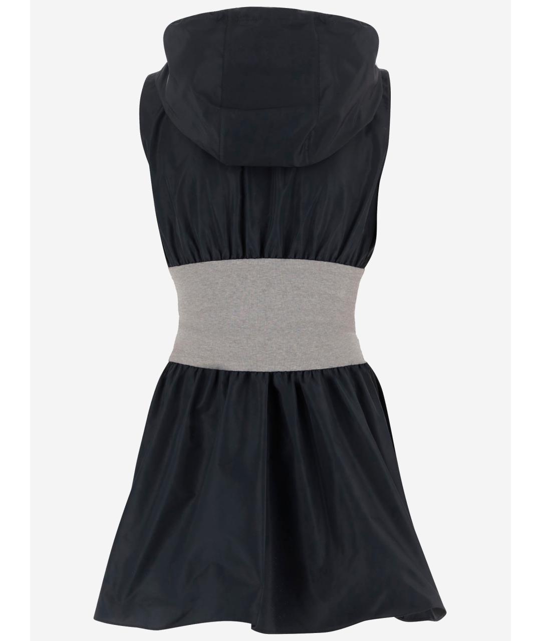 MIU MIU Черное полиэстеровое повседневное платье, фото 2
