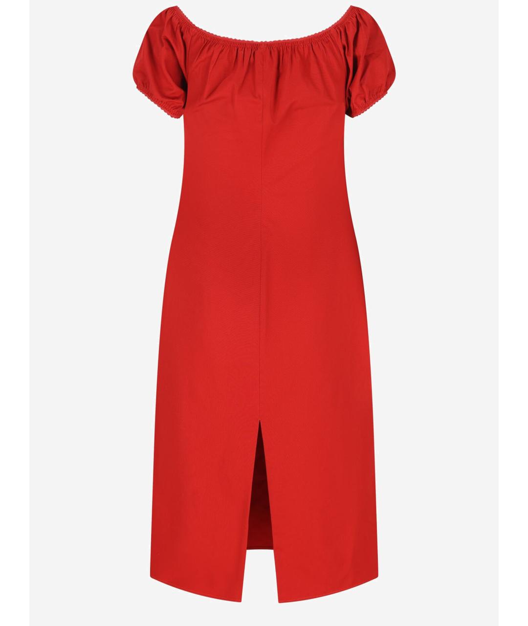 MIU MIU Красное хлопковое платье, фото 2