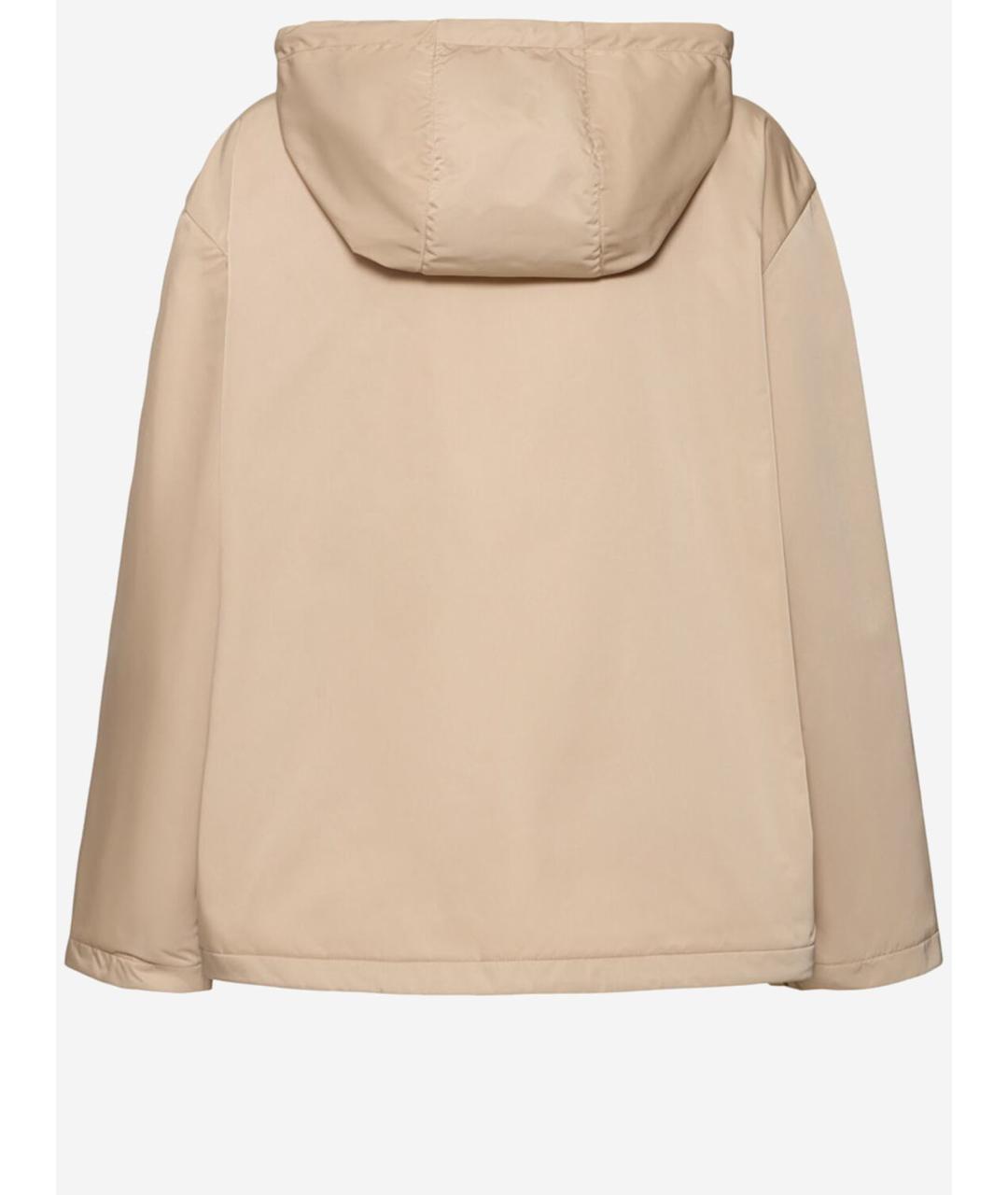 MONCLER Бежевая полиэстеровая куртка, фото 2