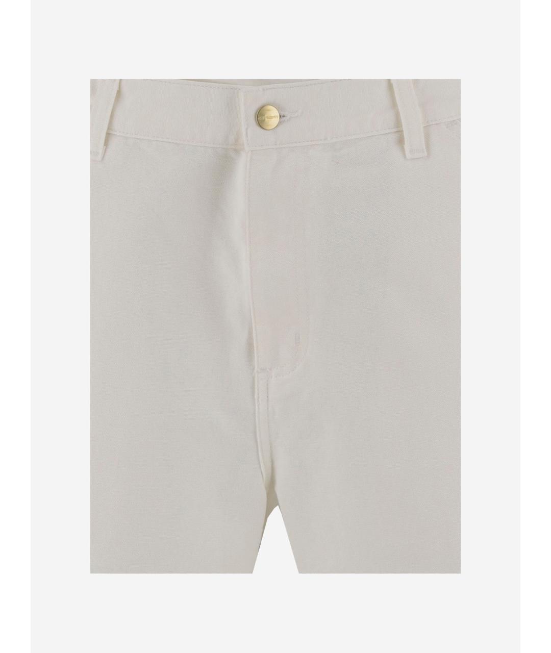 CARHARTT WIP Белые хлопковые шорты, фото 4
