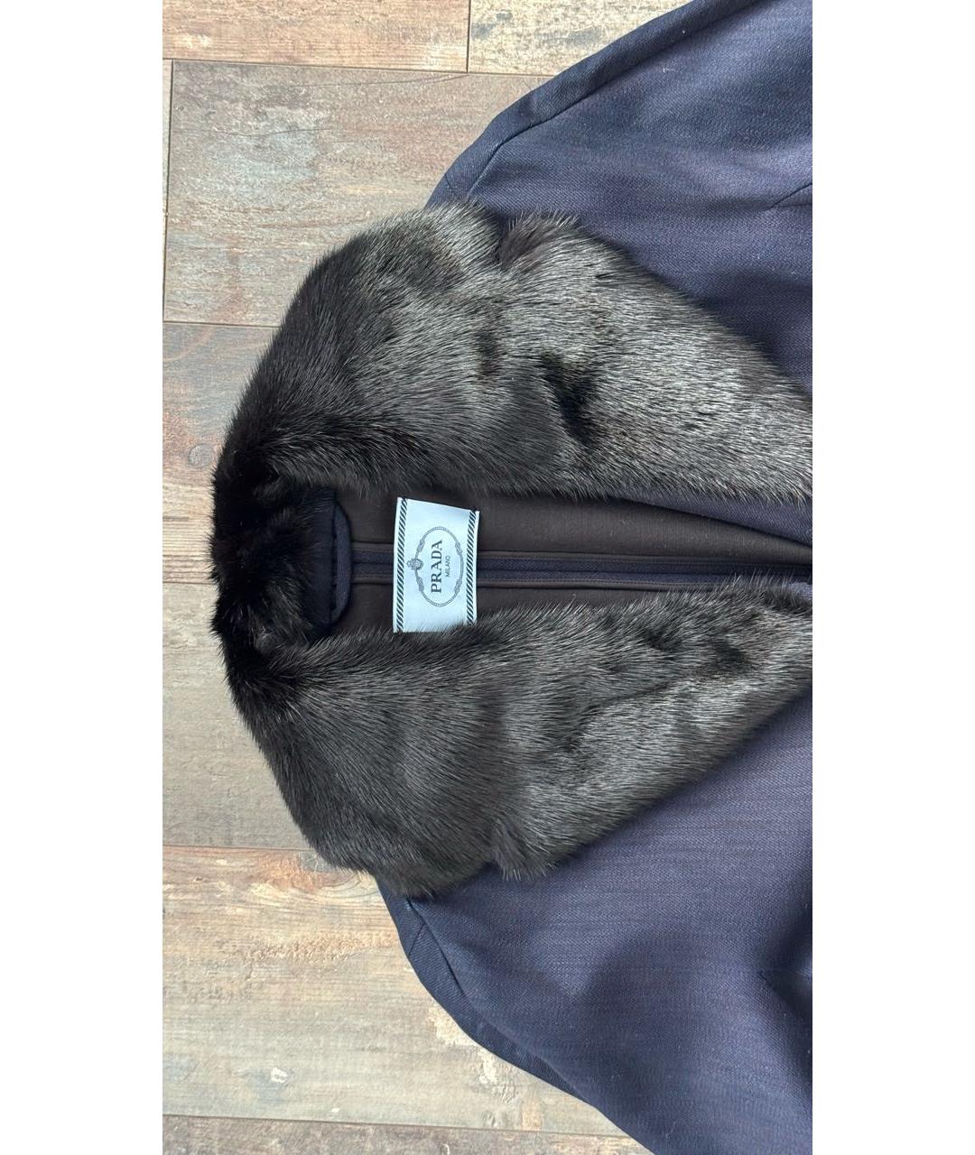 PRADA Темно-синее деним пальто, фото 4