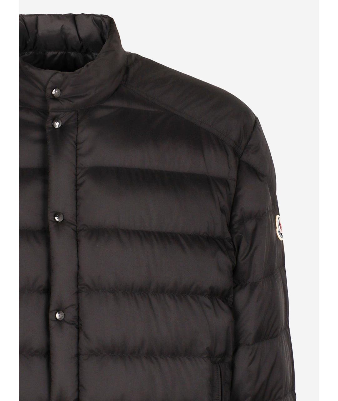 MONCLER Черный полиамидовый пуховик, фото 3