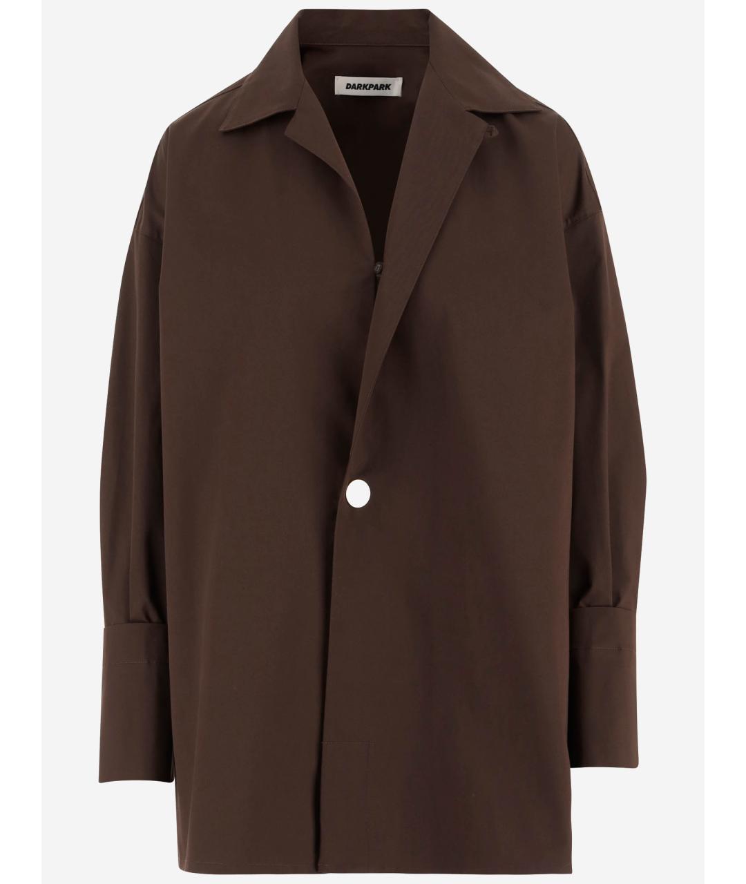 DARKPARK Коричневая хлопковая рубашка, фото 4