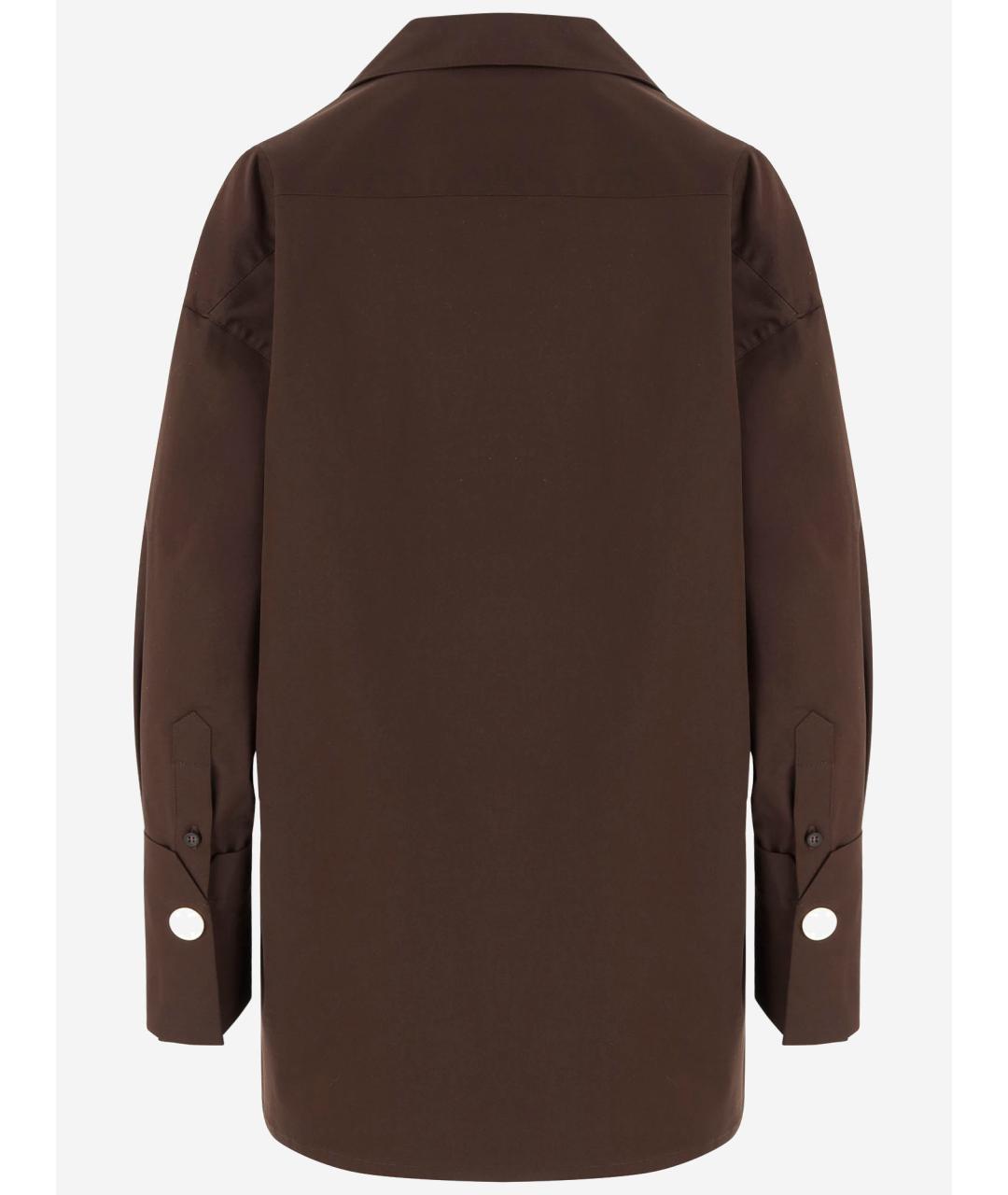 DARKPARK Коричневая хлопковая рубашка, фото 2