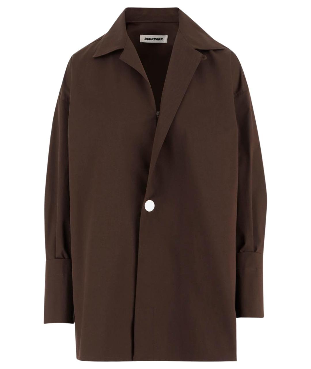 DARKPARK Коричневая хлопковая рубашка, фото 1