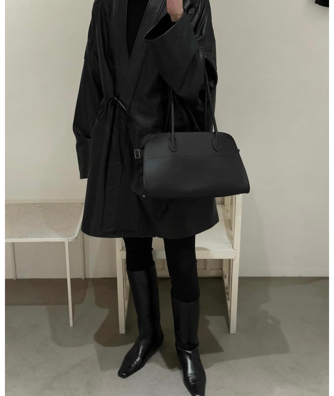 THE ROW Черная кожаная сумка тоут, фото 8