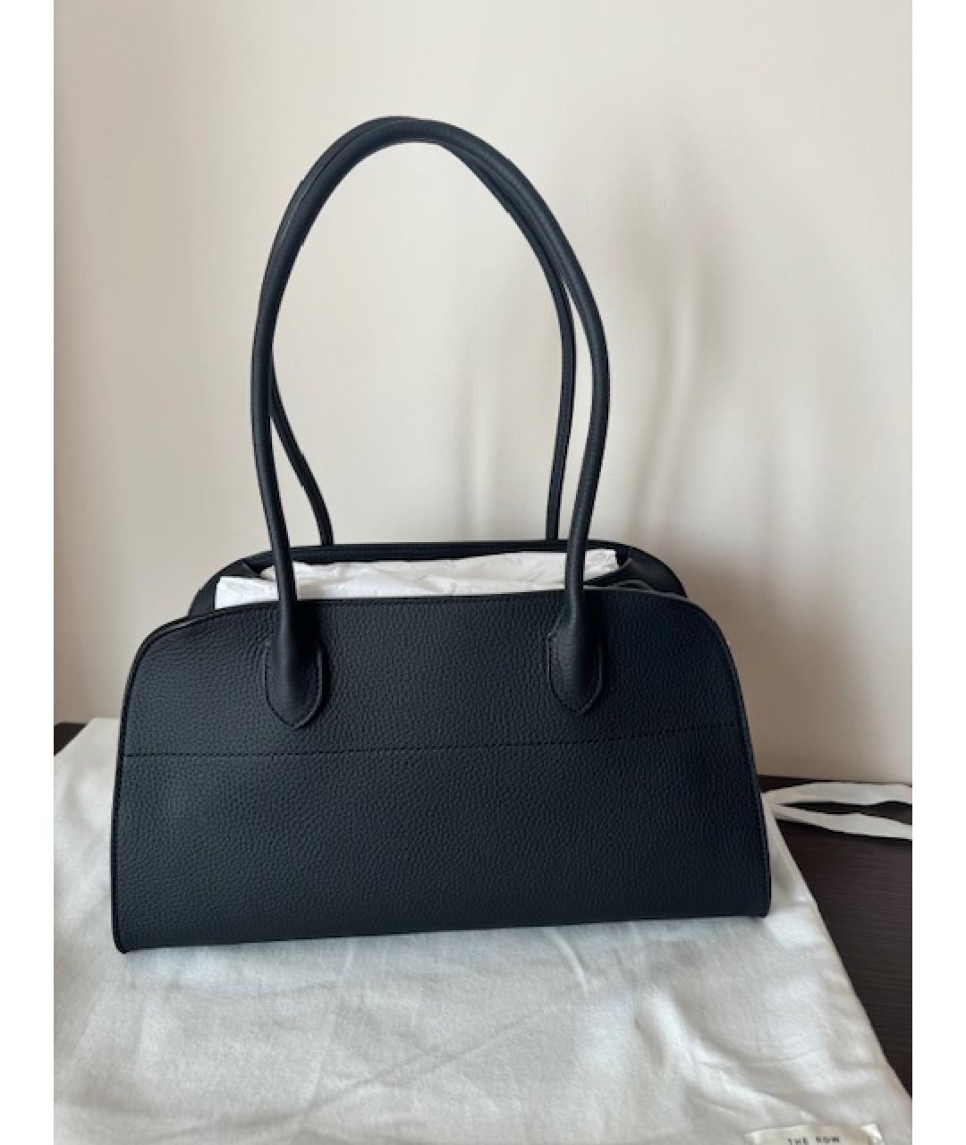 THE ROW Черная кожаная сумка тоут, фото 10