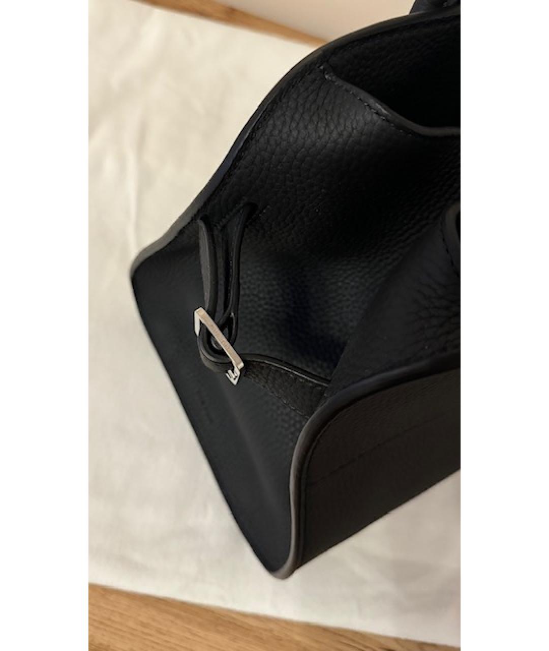 THE ROW Черная кожаная сумка тоут, фото 4