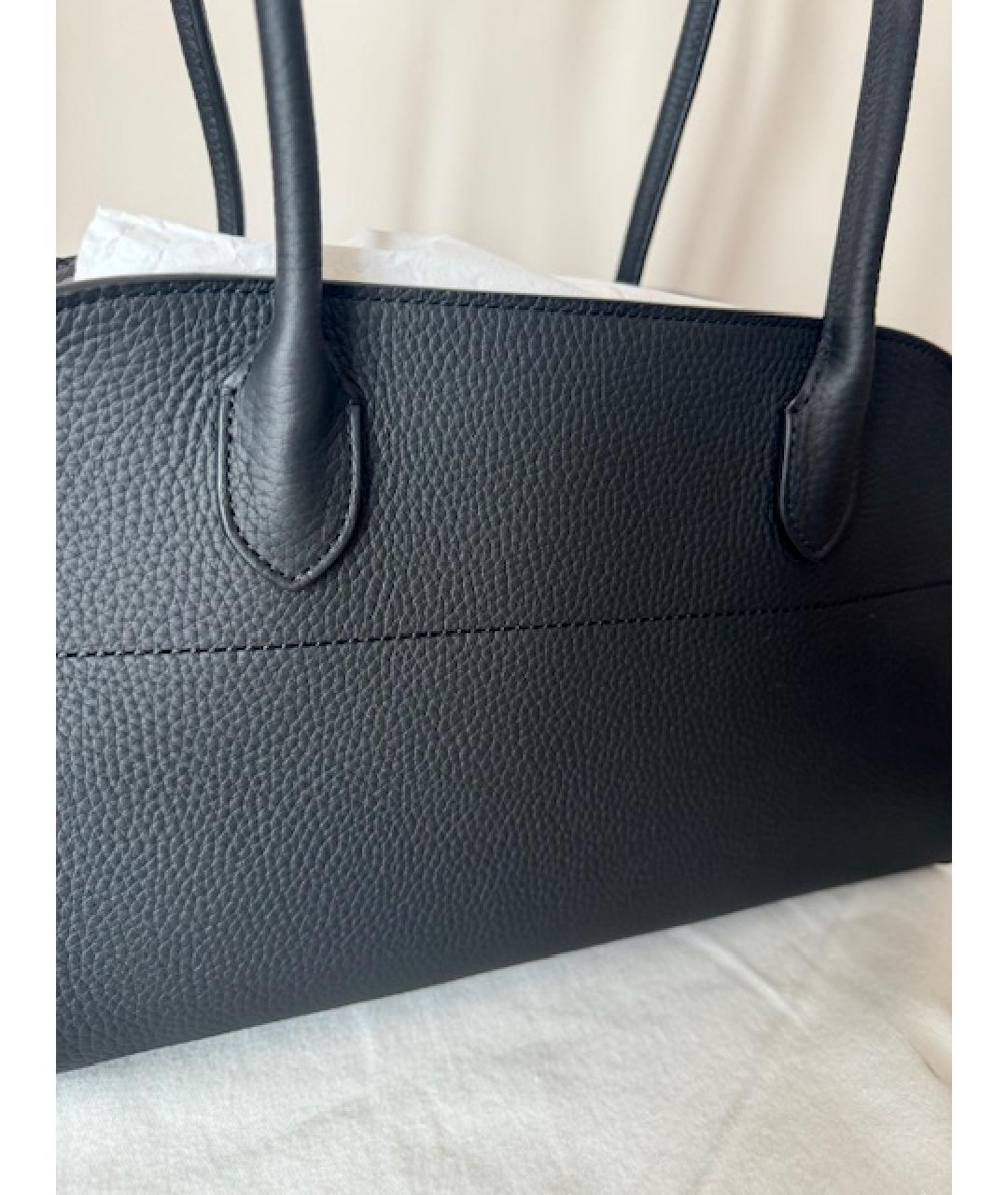 THE ROW Черная кожаная сумка тоут, фото 6