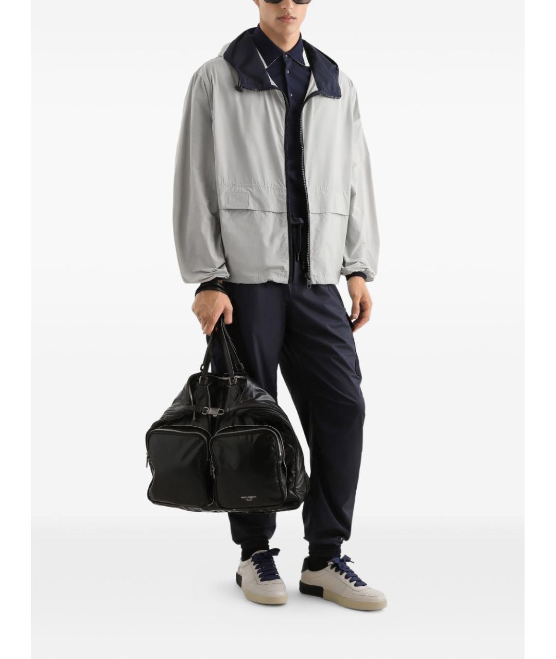 DOLCE&GABBANA Темно-синее поло с коротким рукавом, фото 2