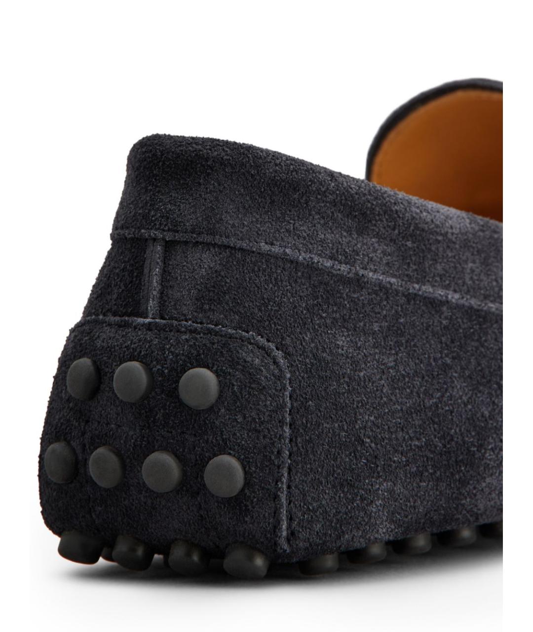 TOD'S Темно-синие кожаные лоферы, фото 5