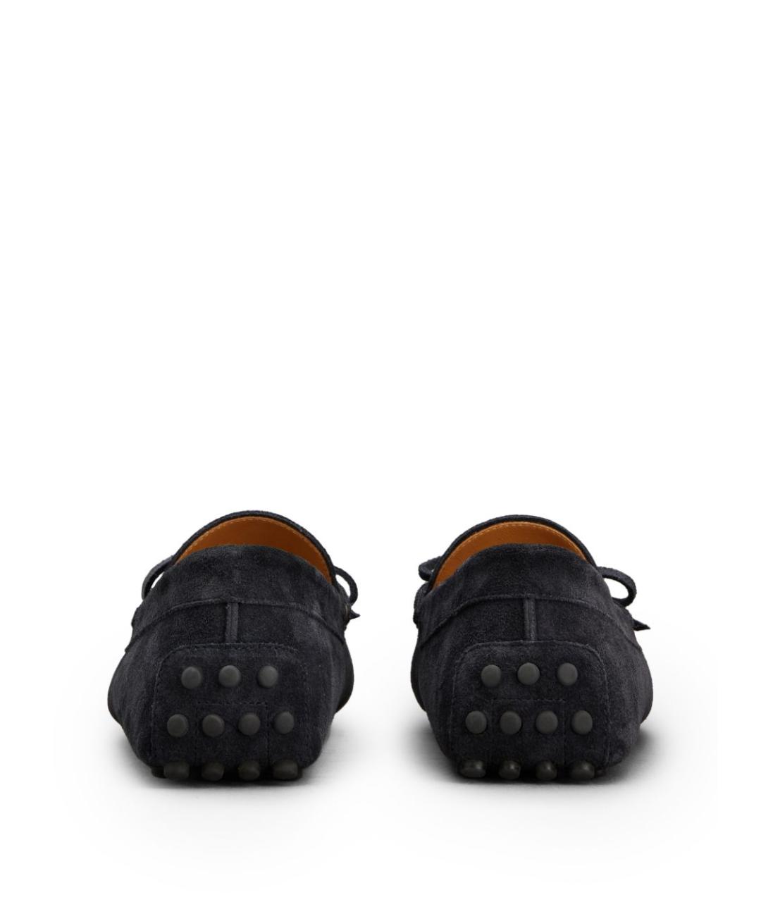 TOD'S Темно-синие кожаные лоферы, фото 3
