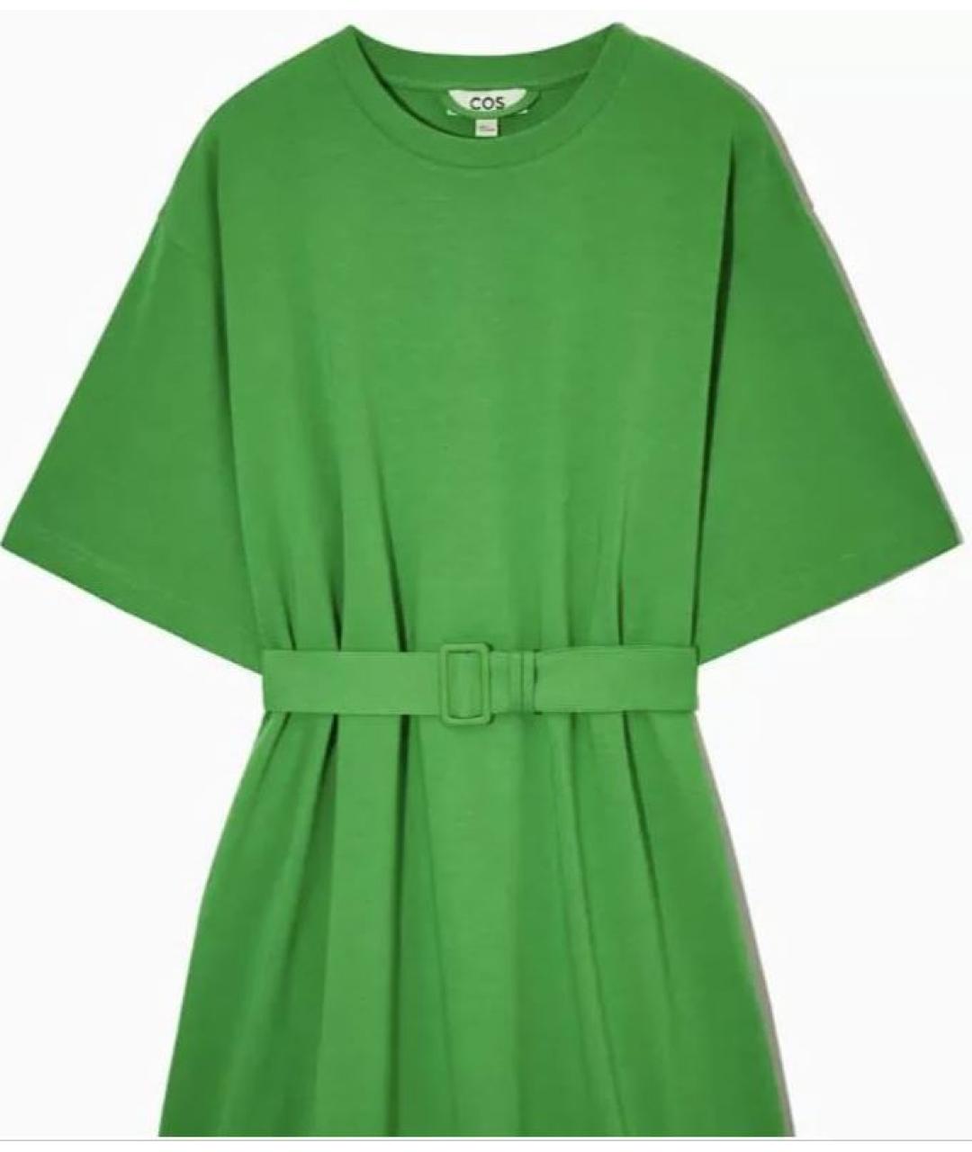 COS Зеленые хлопковое повседневное платье, фото 5