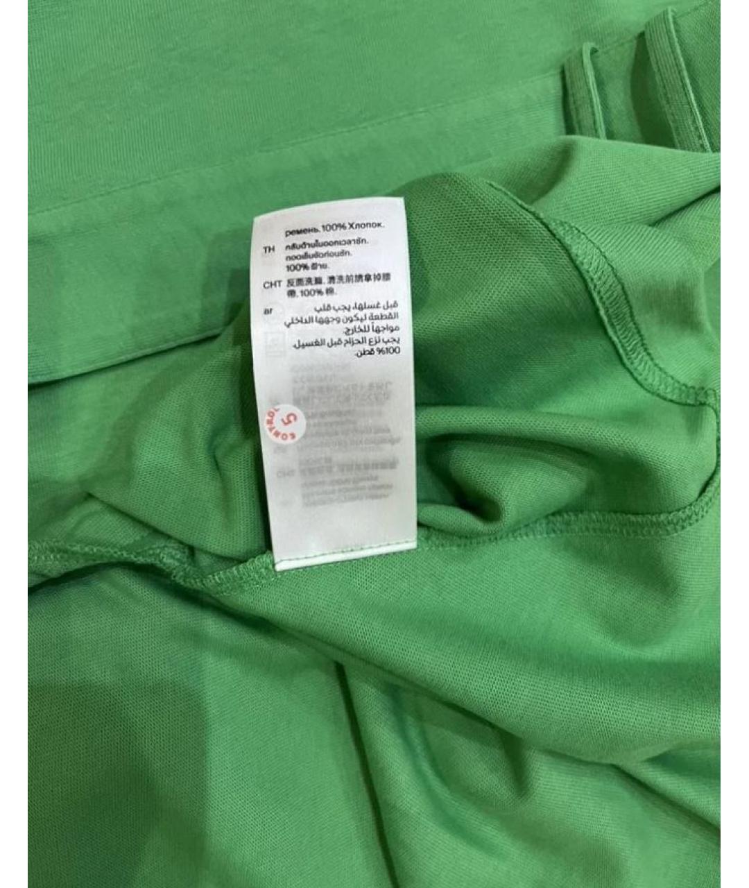 COS Зеленые хлопковое повседневное платье, фото 4