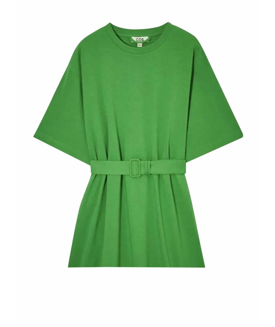 COS Зеленые хлопковое повседневное платье, фото 1