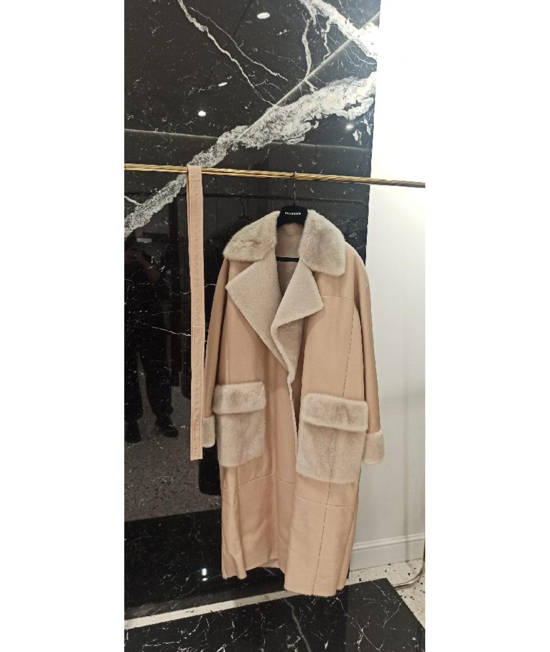 BLANCHA Розовая дубленка, фото 3