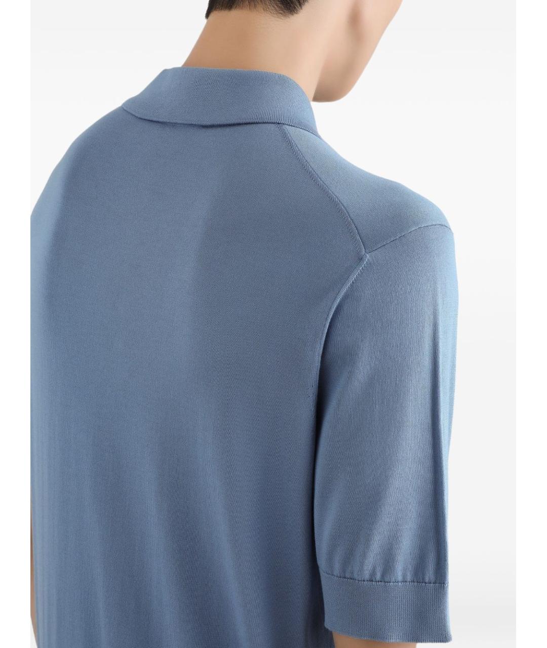 DOLCE&GABBANA Голубое поло с коротким рукавом, фото 2