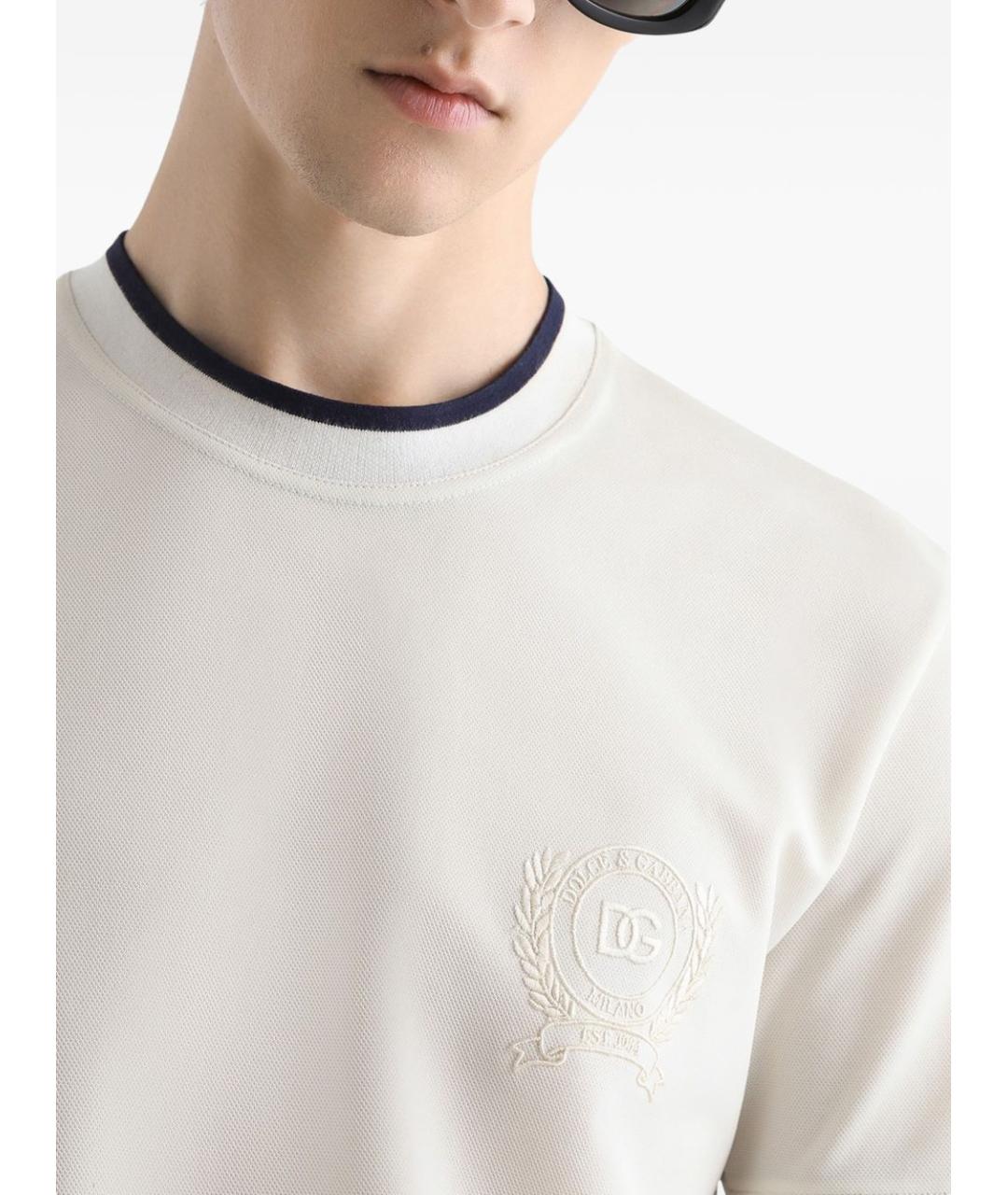 DOLCE&GABBANA Бежевая футболка, фото 3