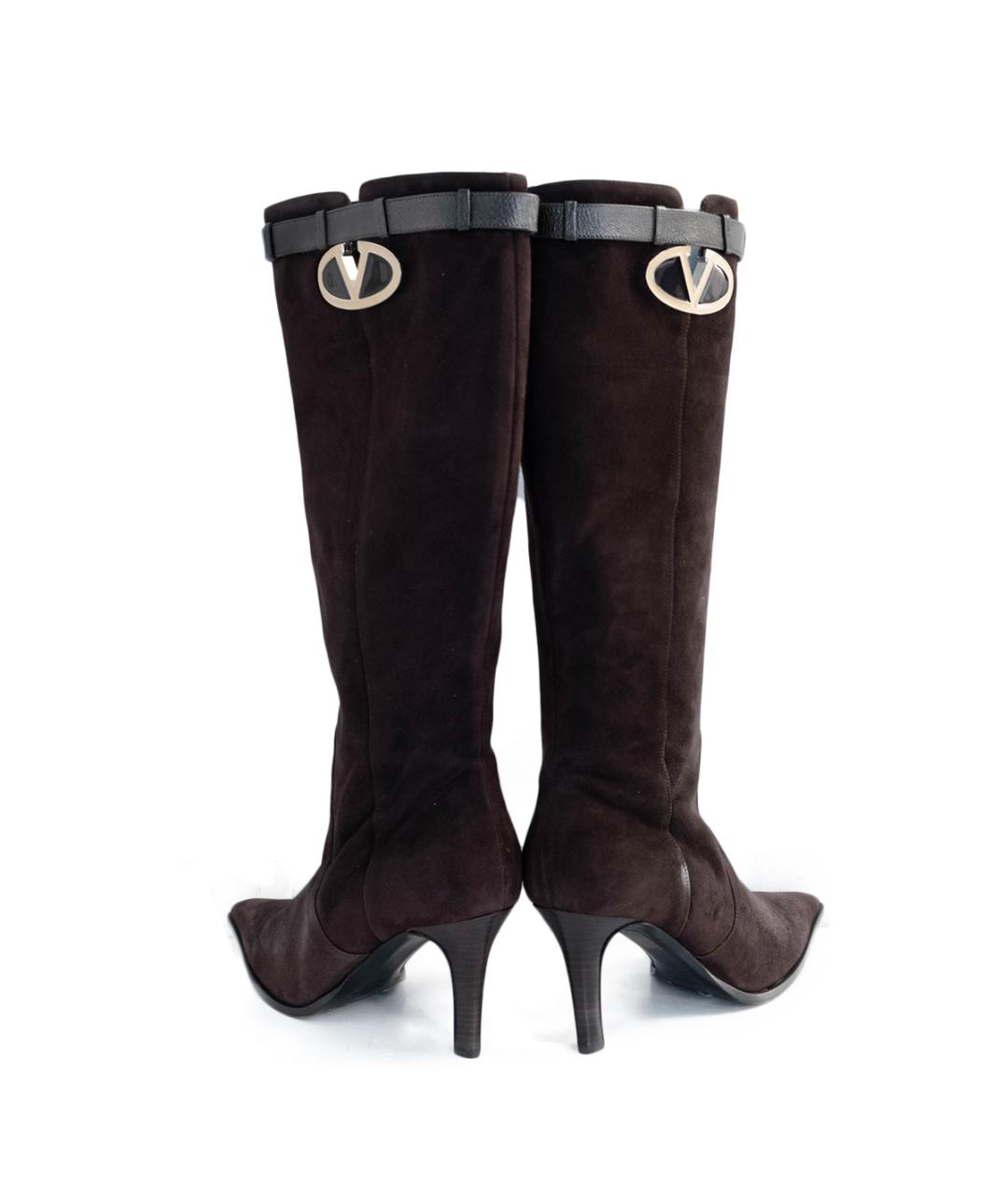 VALENTINO Коричневые замшевые сапоги, фото 5
