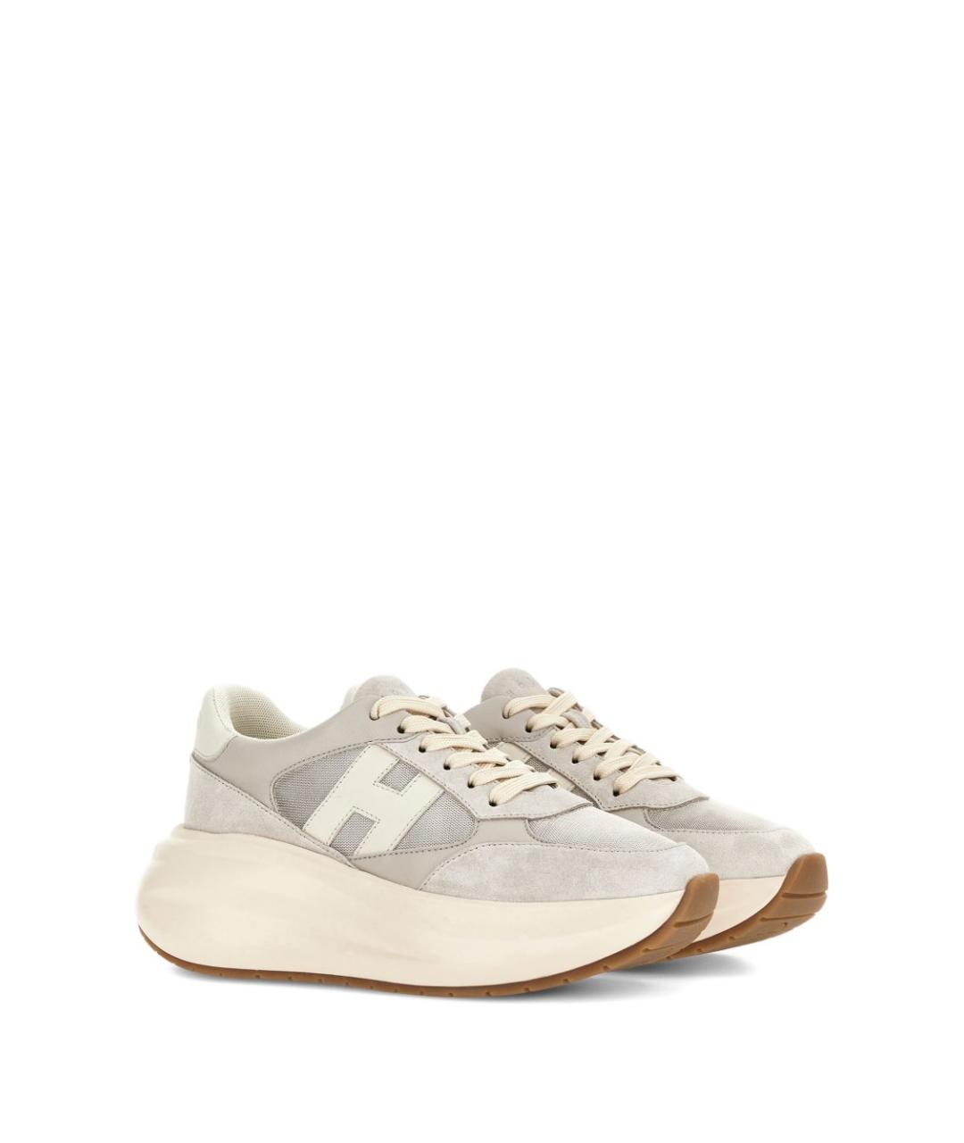 HOGAN Серые замшевые кроссовки, фото 2