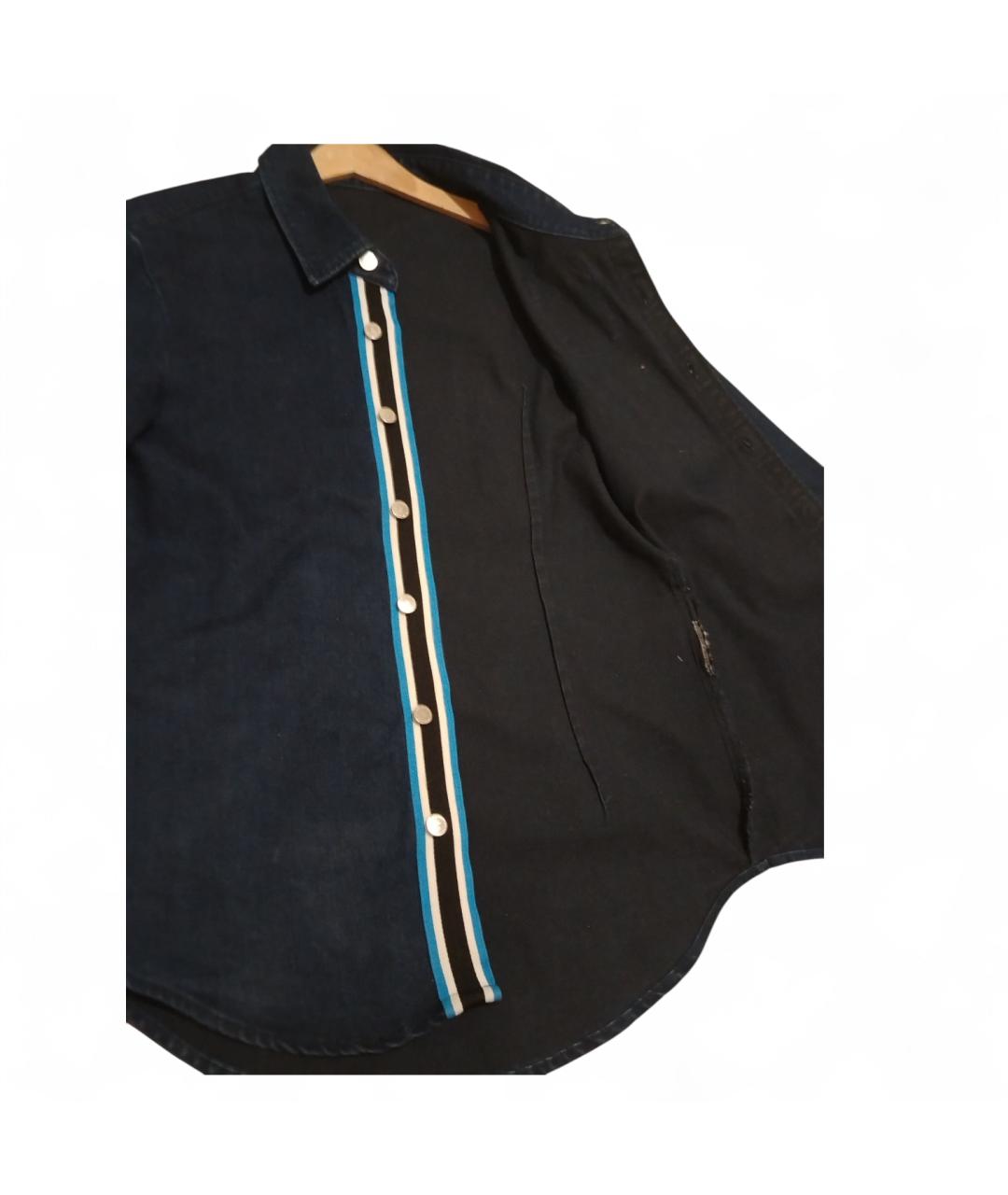 RAF SIMONS Темно-синяя кэжуал рубашка, фото 4