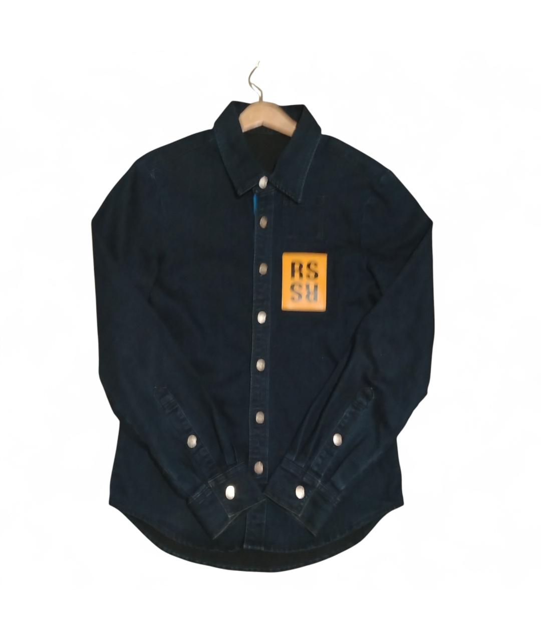 RAF SIMONS Темно-синяя кэжуал рубашка, фото 3