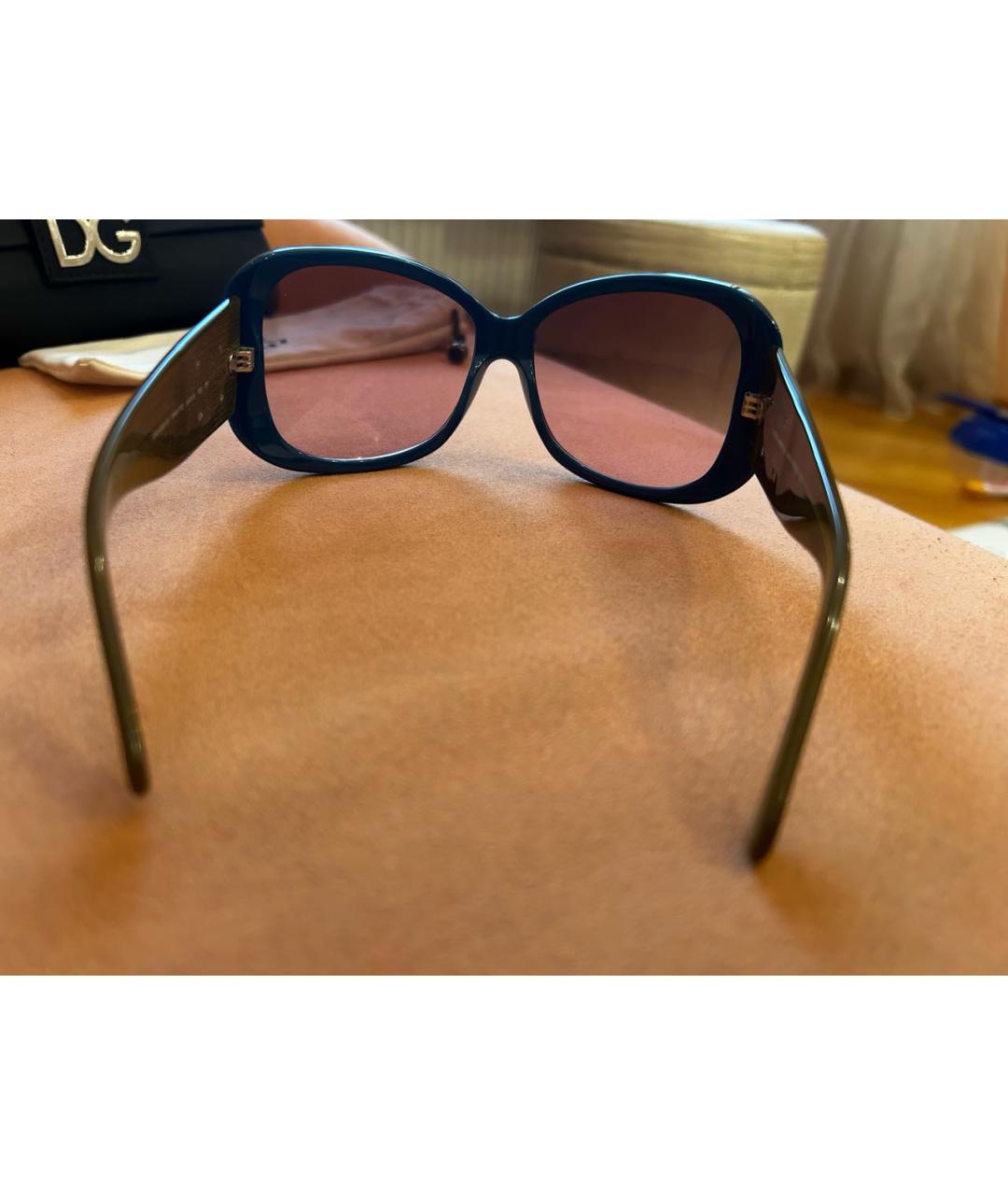 DOLCE&GABBANA Синие пластиковые солнцезащитные очки, фото 5
