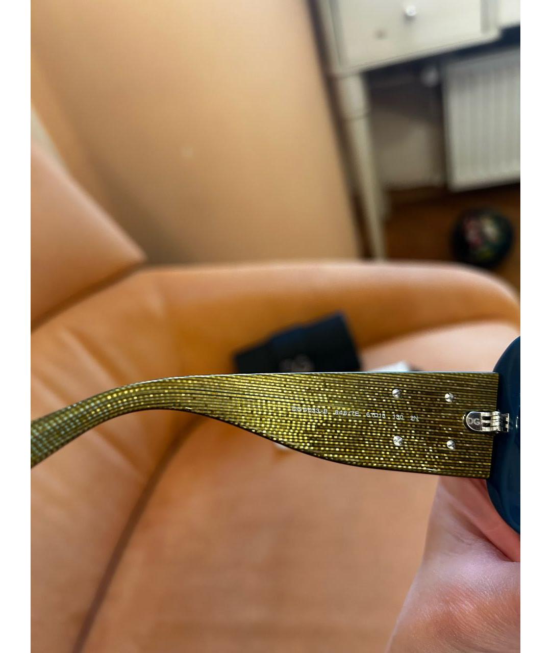 DOLCE&GABBANA Синие пластиковые солнцезащитные очки, фото 6