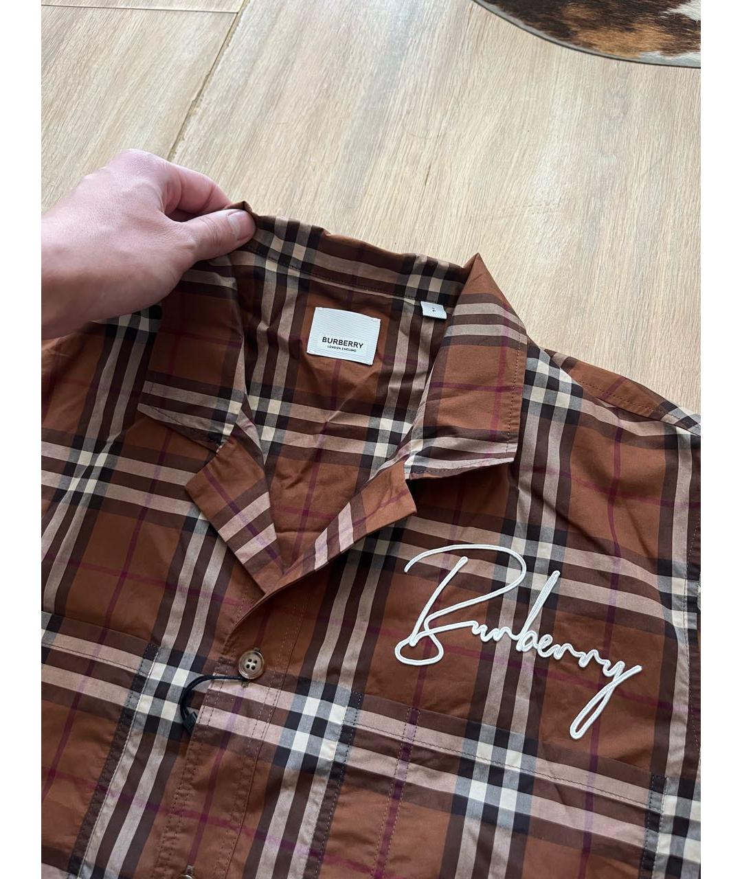 BURBERRY Мульти хлопковая кэжуал рубашка, фото 4