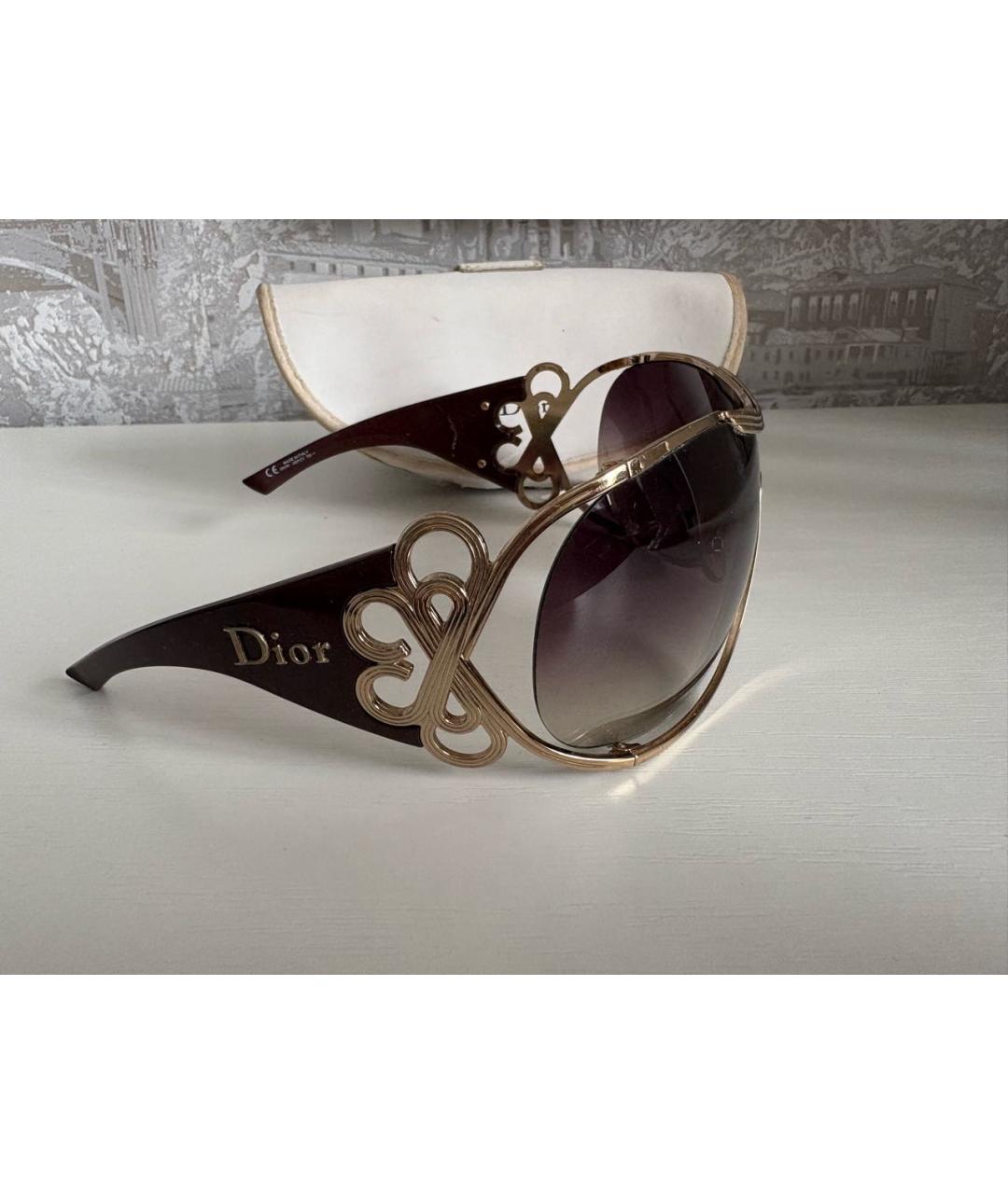 CHRISTIAN DIOR Бежевые солнцезащитные очки, фото 2