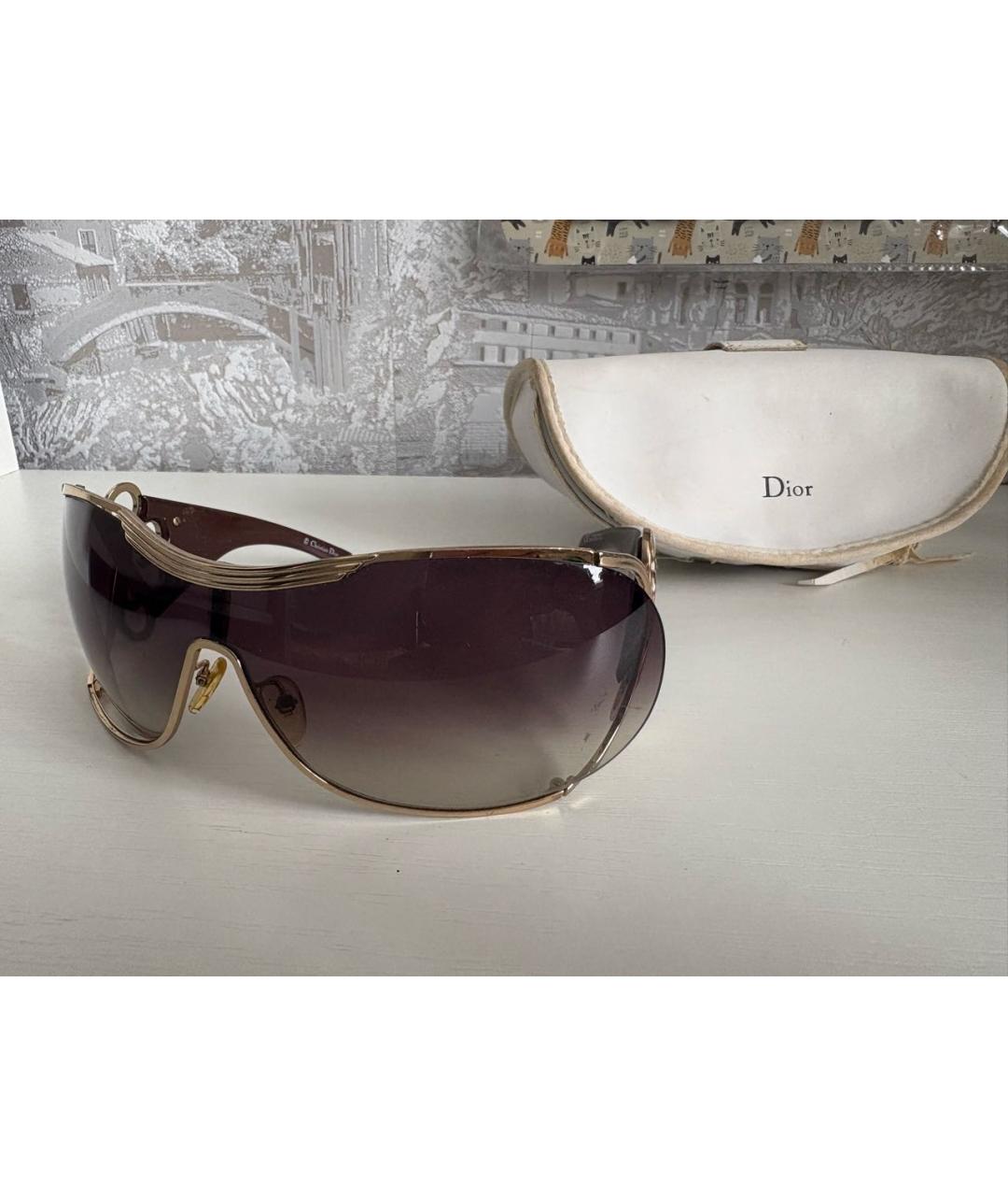 CHRISTIAN DIOR Бежевые солнцезащитные очки, фото 5