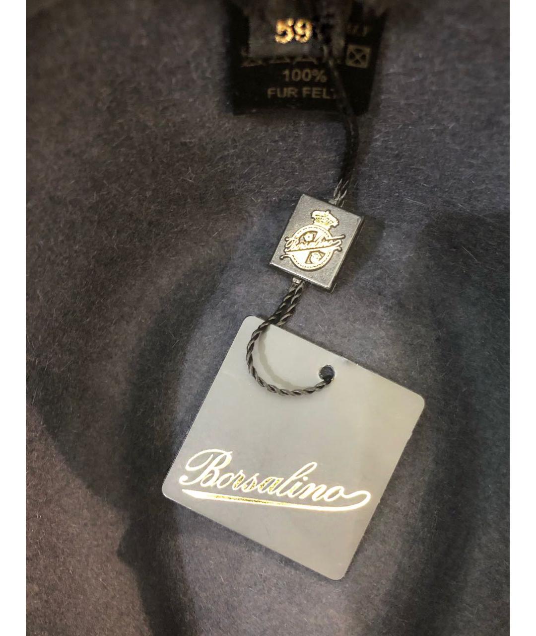 BORSALINO Серая шерстяная шляпа, фото 6