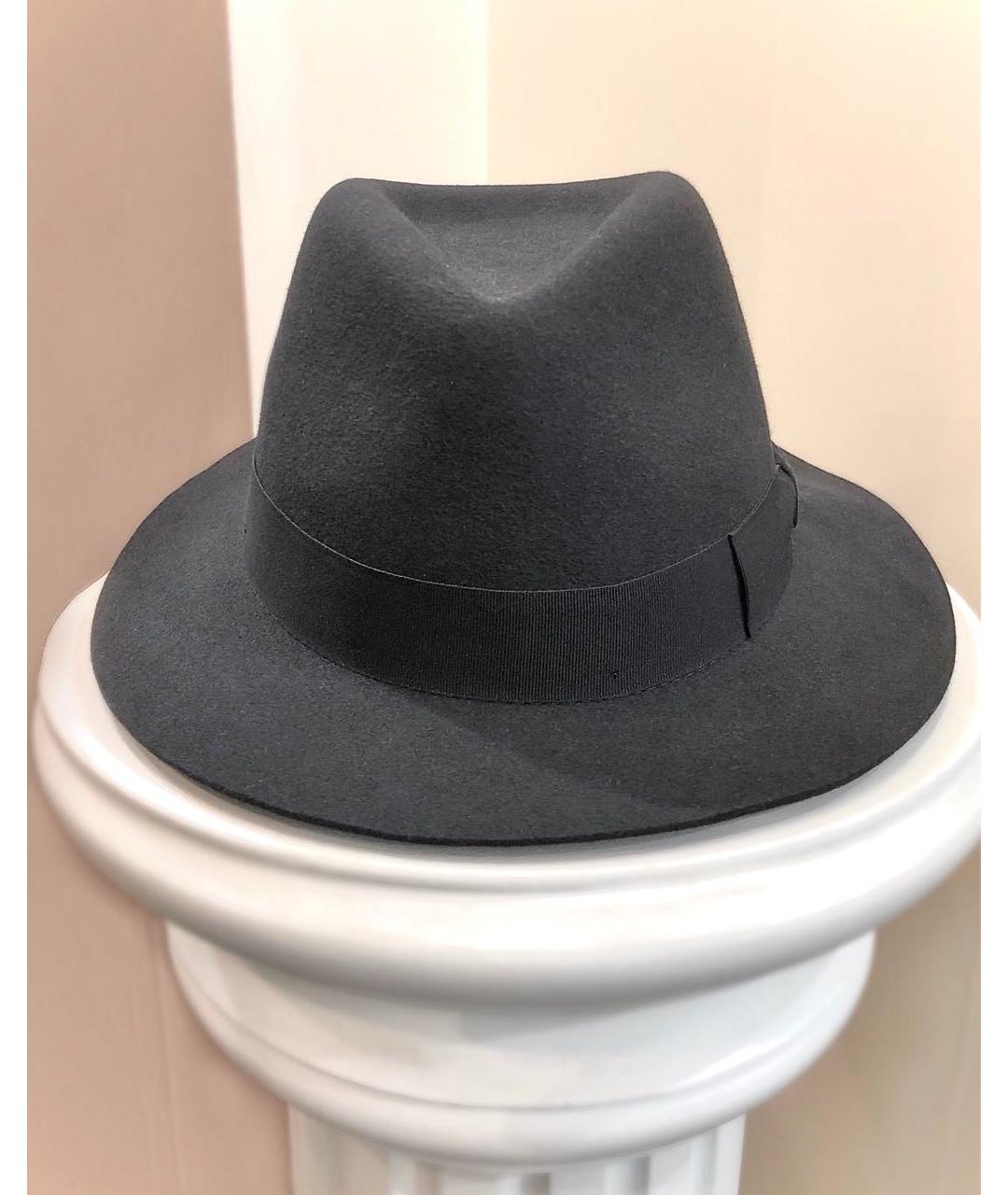BORSALINO Серая шерстяная шляпа, фото 2