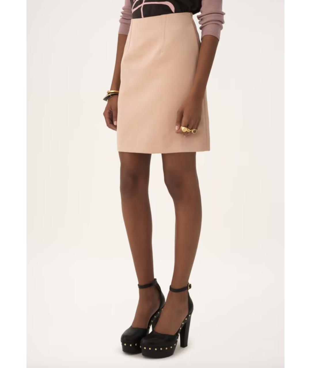 CHLOE Розовая ацетатная юбка миди, фото 3