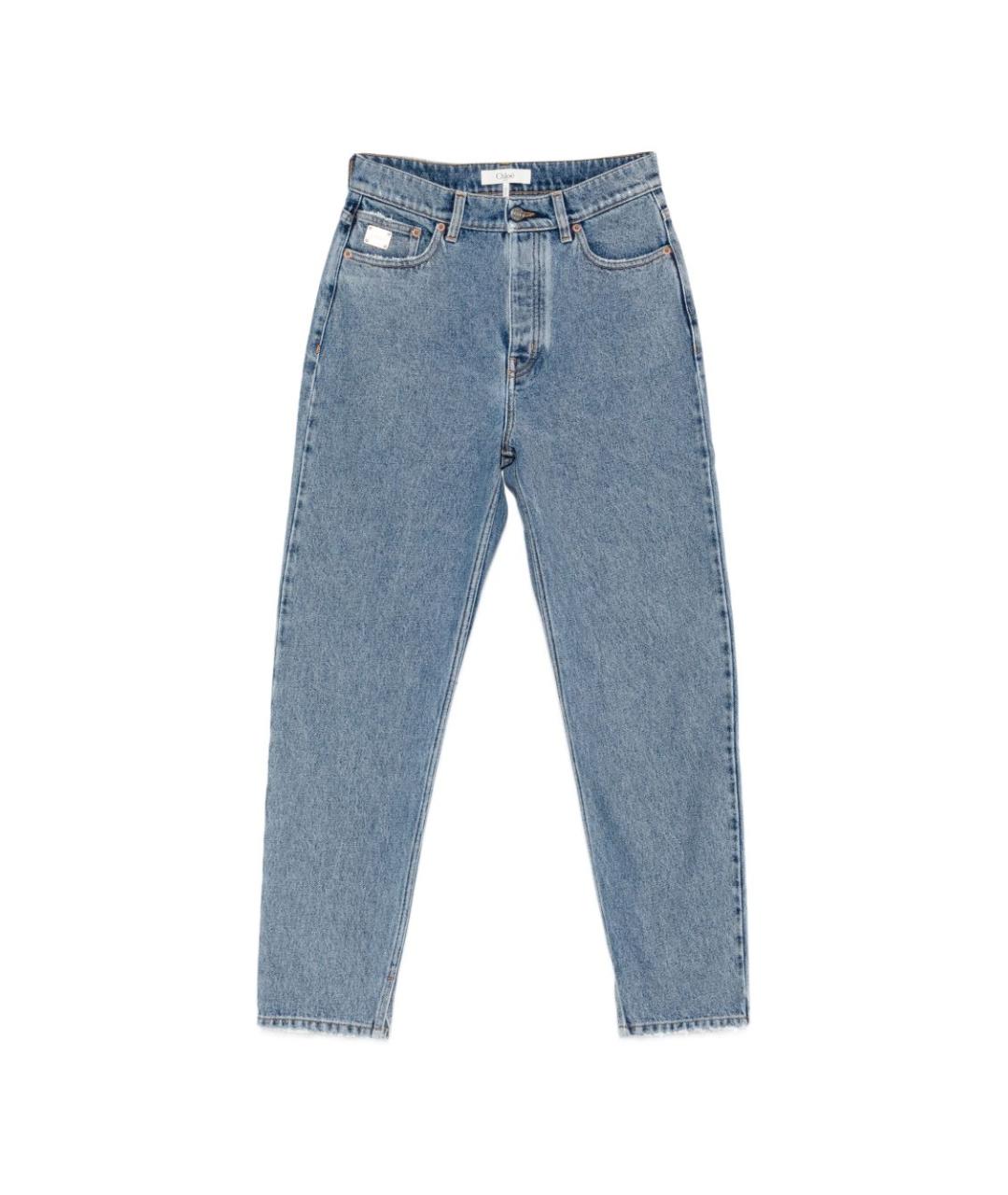 CHLOE Синие хлопковые прямые джинсы, фото 1