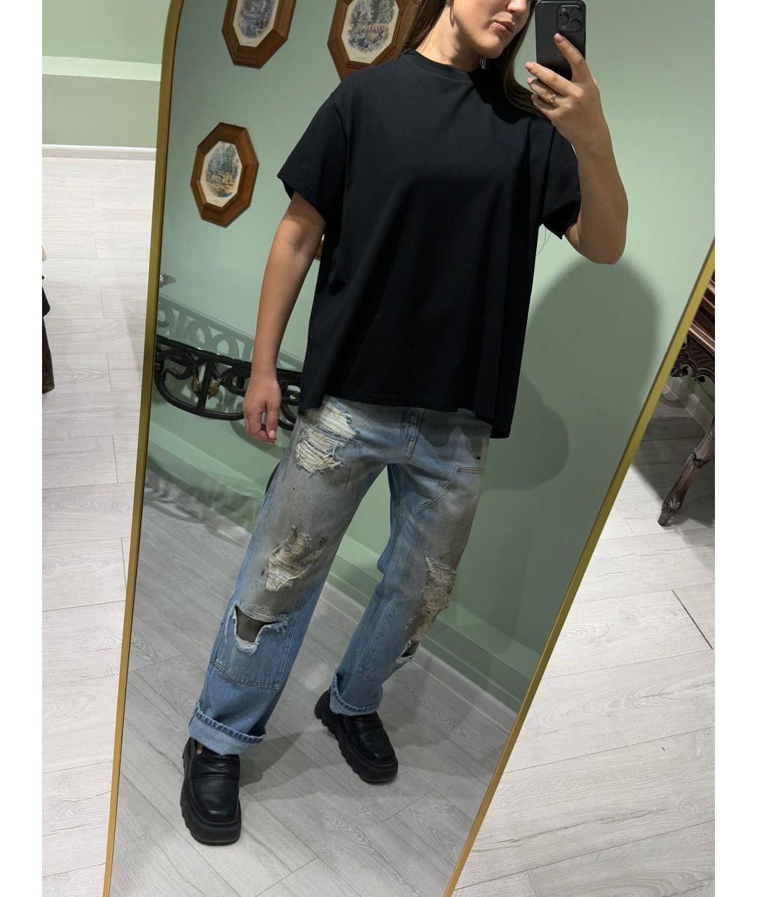 MM6 MAISON MARGIELA Черная хлопковая футболка, фото 6