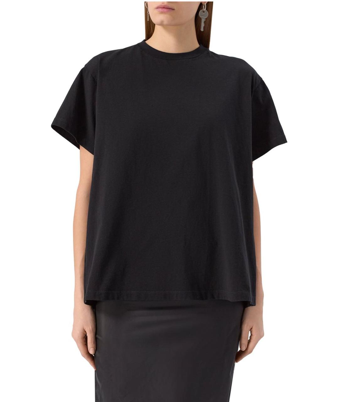 MM6 MAISON MARGIELA Черная хлопковая футболка, фото 2