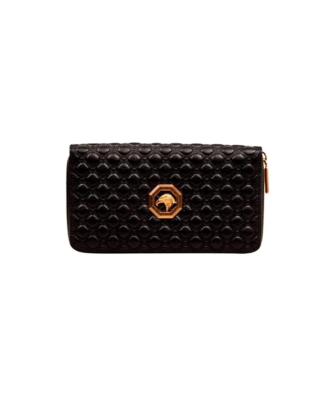 STEFANO RICCI Черный кожаный кошелек, фото 9
