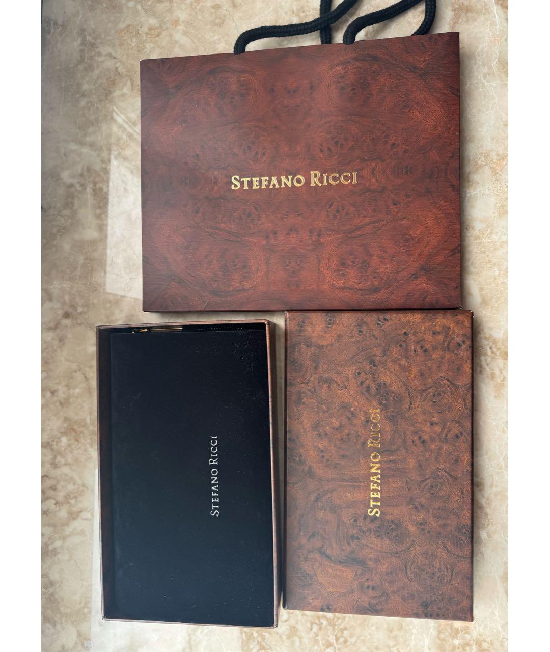 STEFANO RICCI Черный кожаный кошелек, фото 8