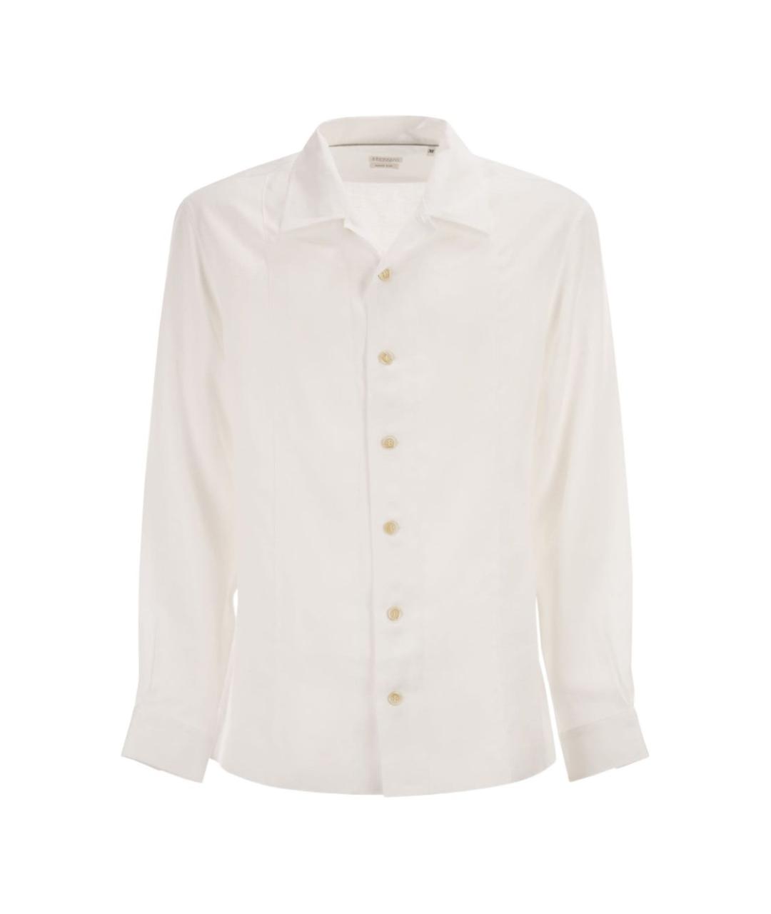 BRUNELLO CUCINELLI Белая льняная кэжуал рубашка, фото 1