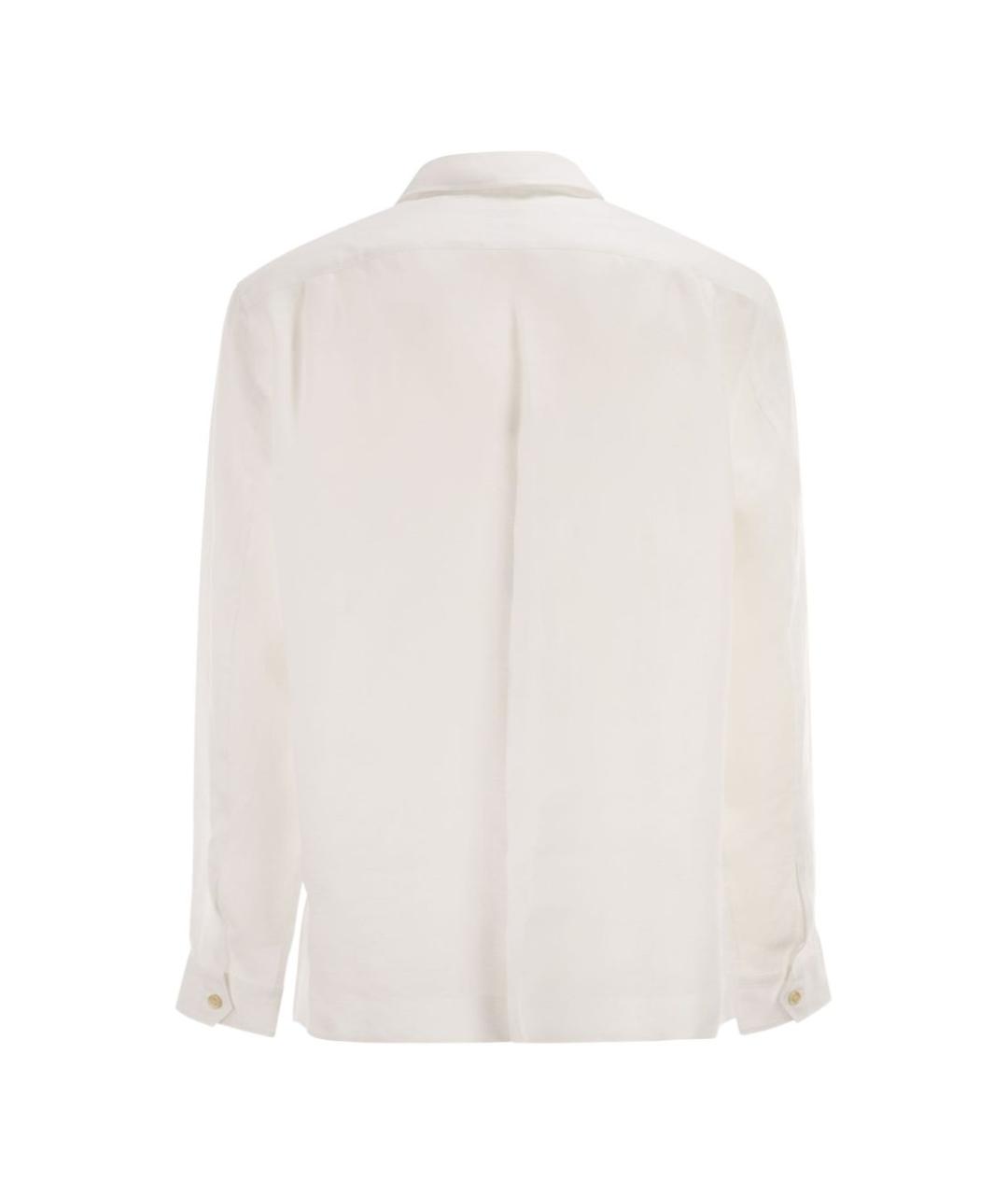 BRUNELLO CUCINELLI Белая льняная кэжуал рубашка, фото 2
