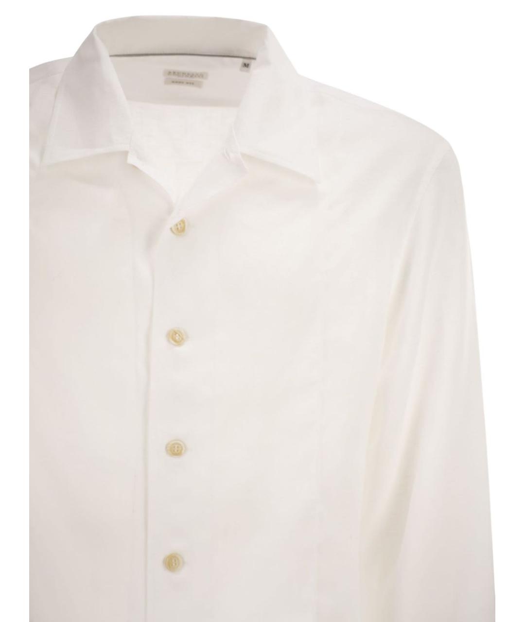 BRUNELLO CUCINELLI Белая льняная кэжуал рубашка, фото 4