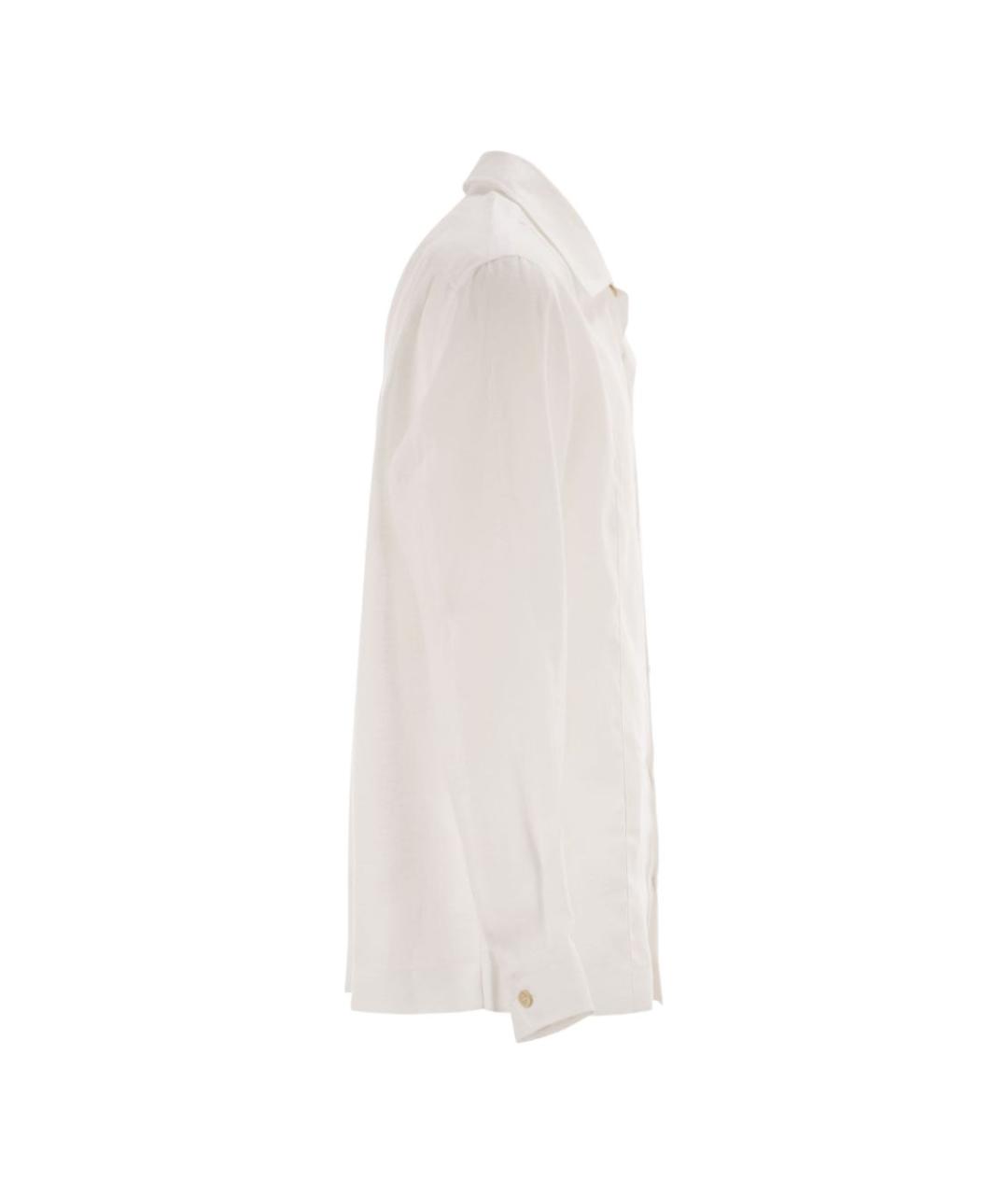 BRUNELLO CUCINELLI Белая льняная кэжуал рубашка, фото 3