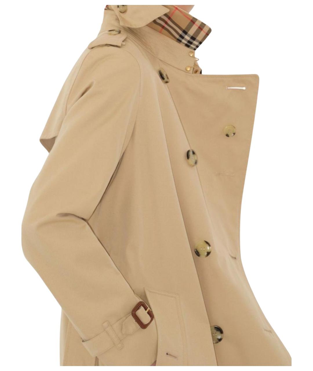 BURBERRY Бежевый хлопковый тренч/плащ, фото 5