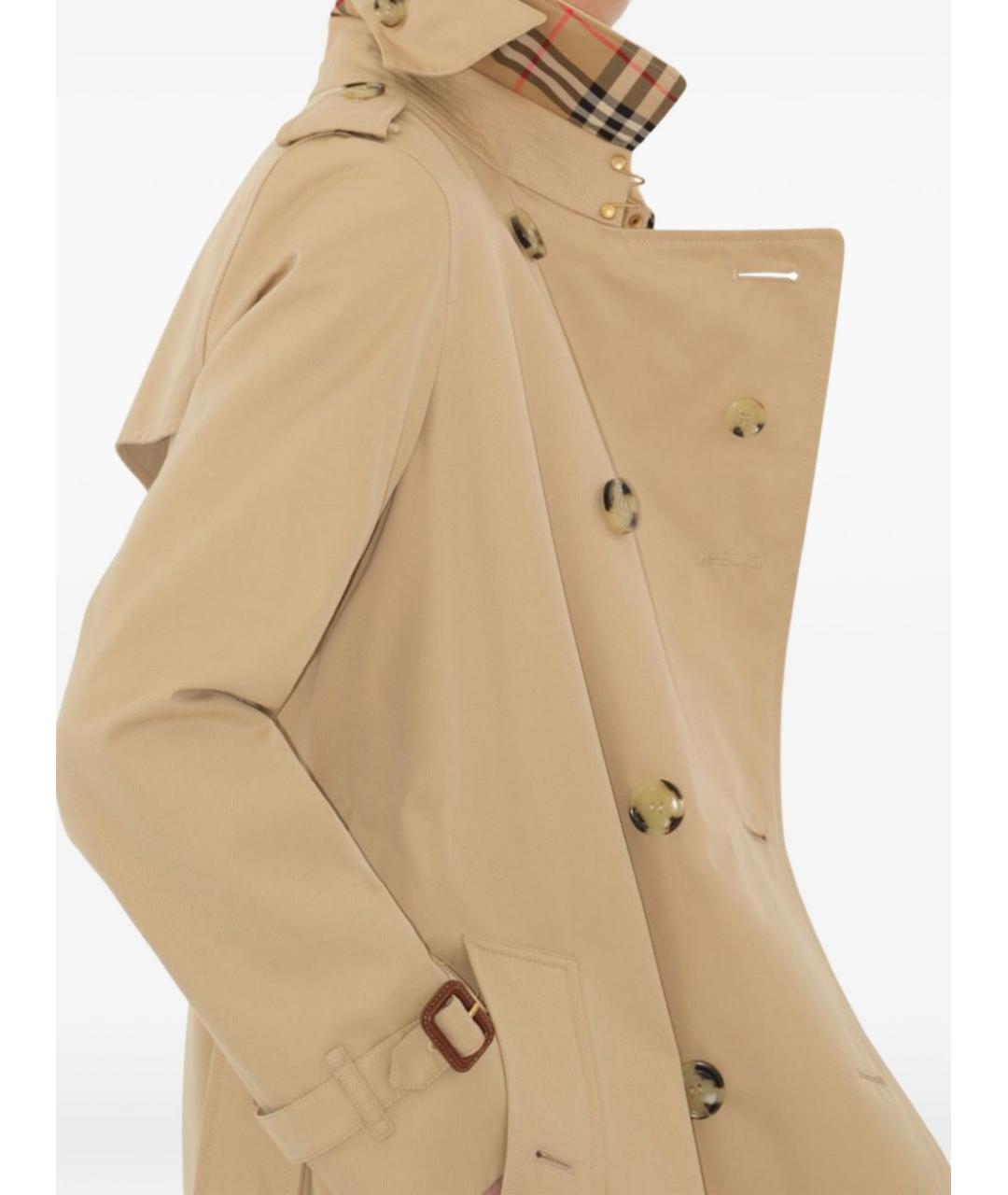 BURBERRY Бежевый хлопковый тренч/плащ, фото 5