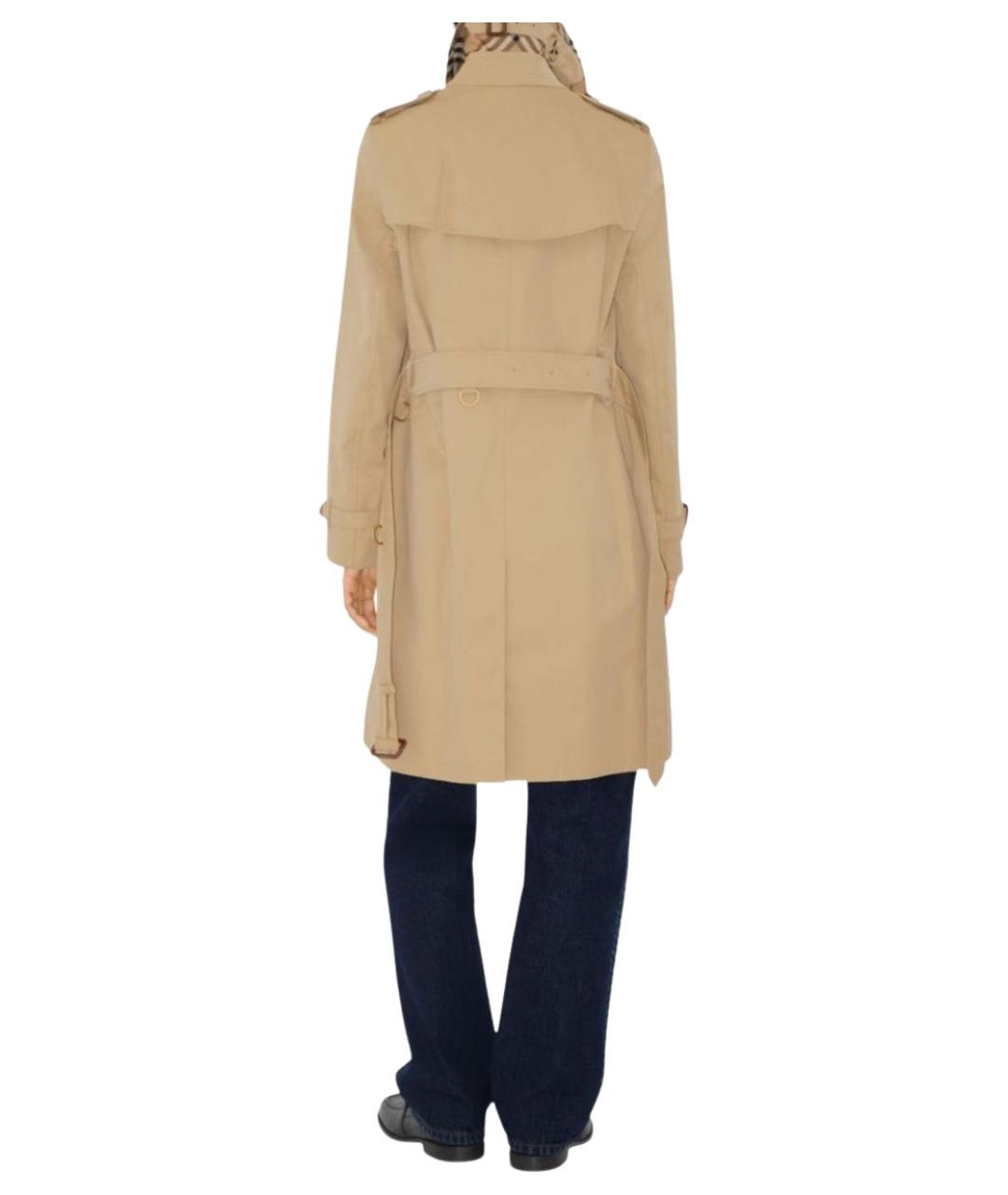 BURBERRY Бежевый хлопковый тренч/плащ, фото 3